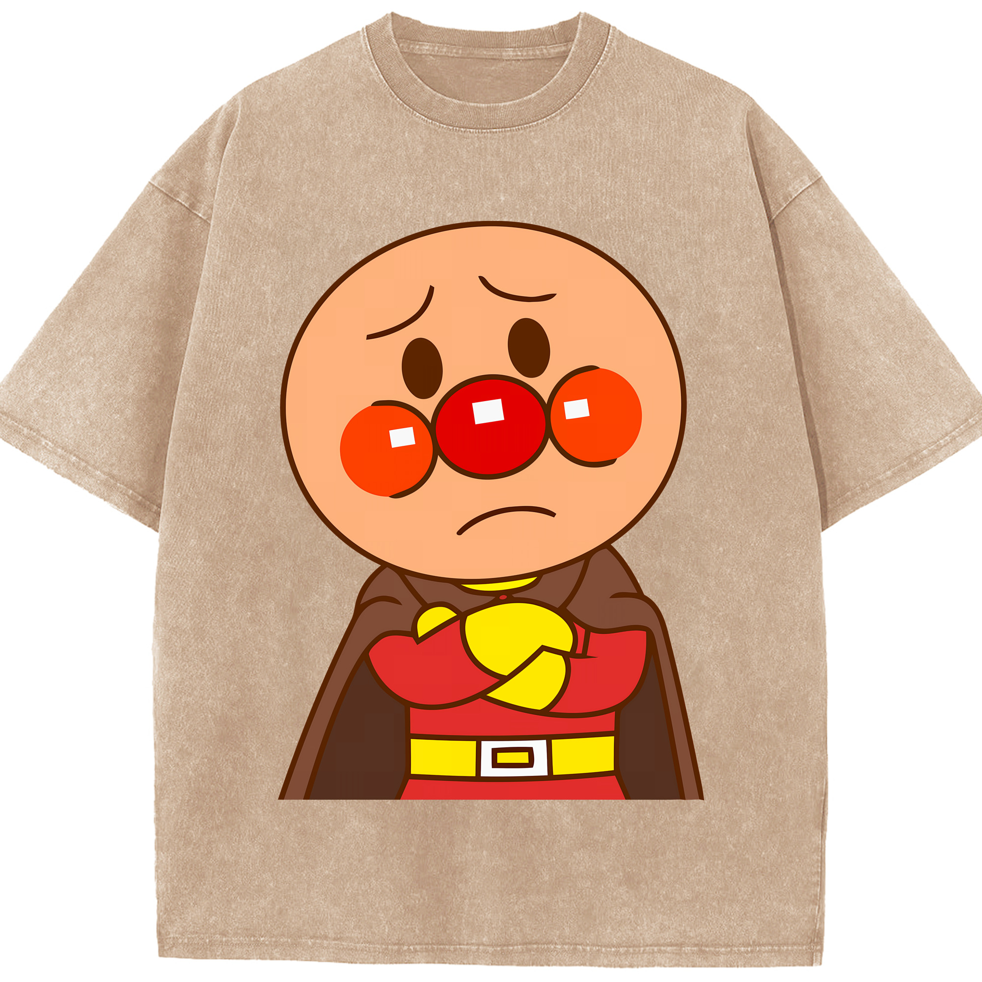 （画像用） アンパンマン Anpanman 綿100% ヴィンテージ風 半袖Tシャツ（フロントプリント）
