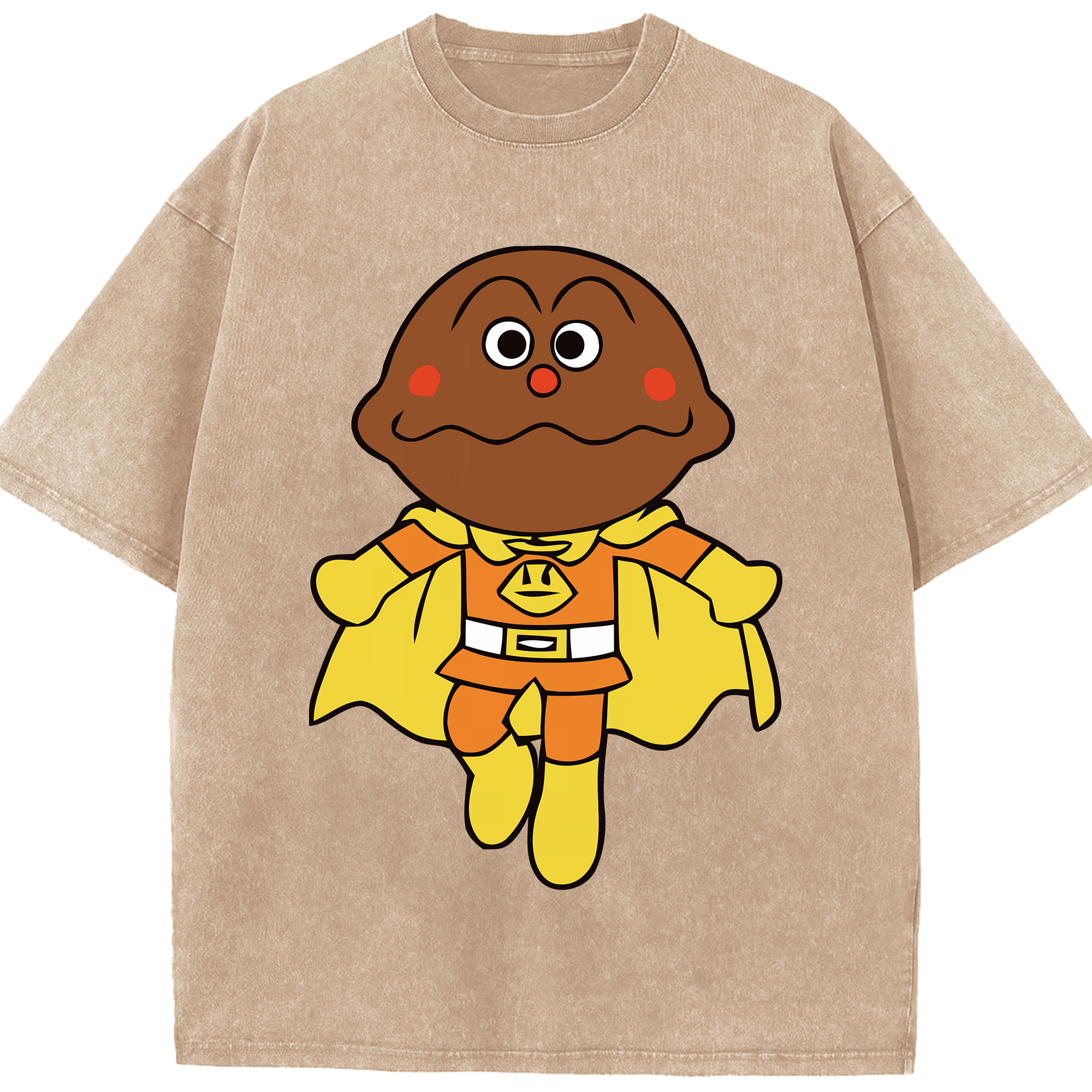 （画像用） アンパンマン Anpanman 綿100% ヴィンテージ風 半袖Tシャツ（フロントプリント）