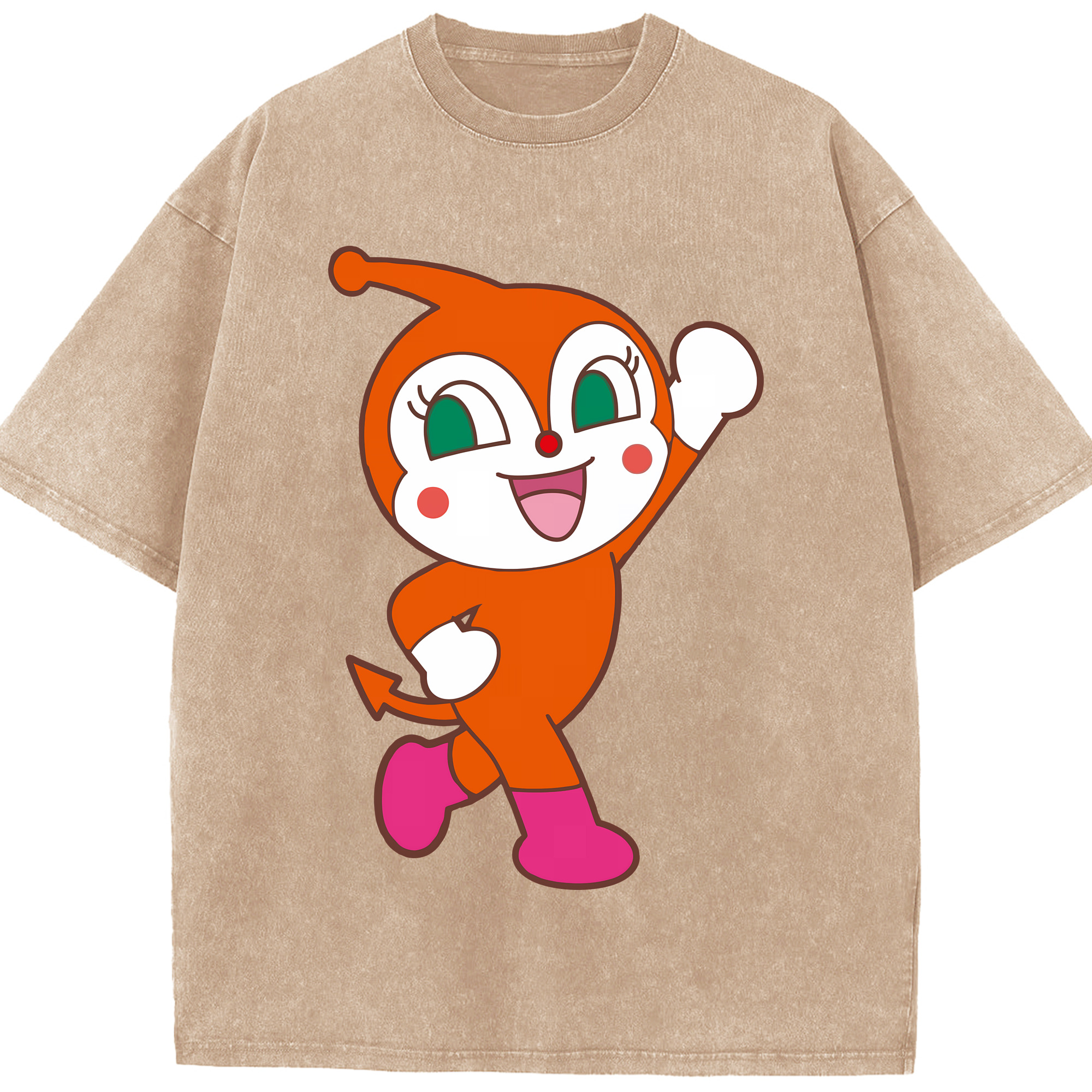 （画像用） アンパンマン Anpanman 綿100% ヴィンテージ風 半袖Tシャツ（フロントプリント）