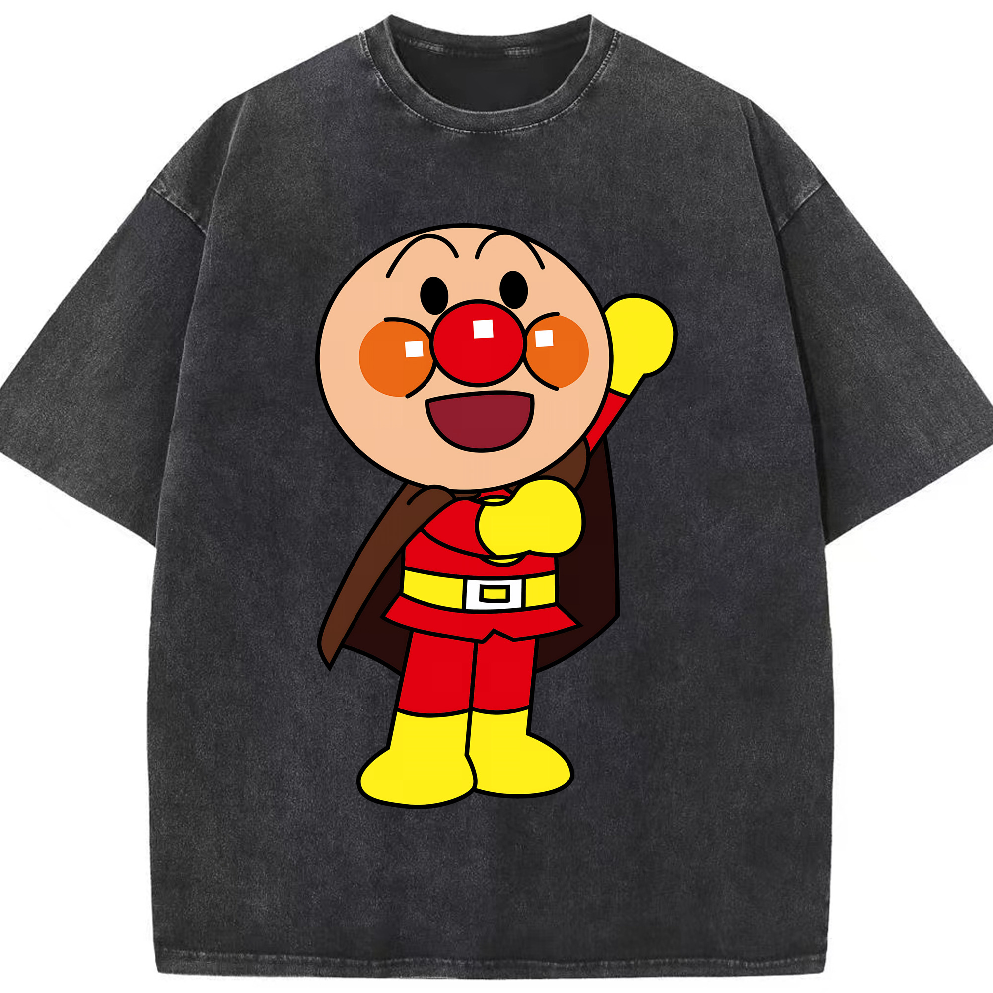 （画像用） アンパンマン Anpanman 綿100% ヴィンテージ風 半袖Tシャツ（フロントプリント）