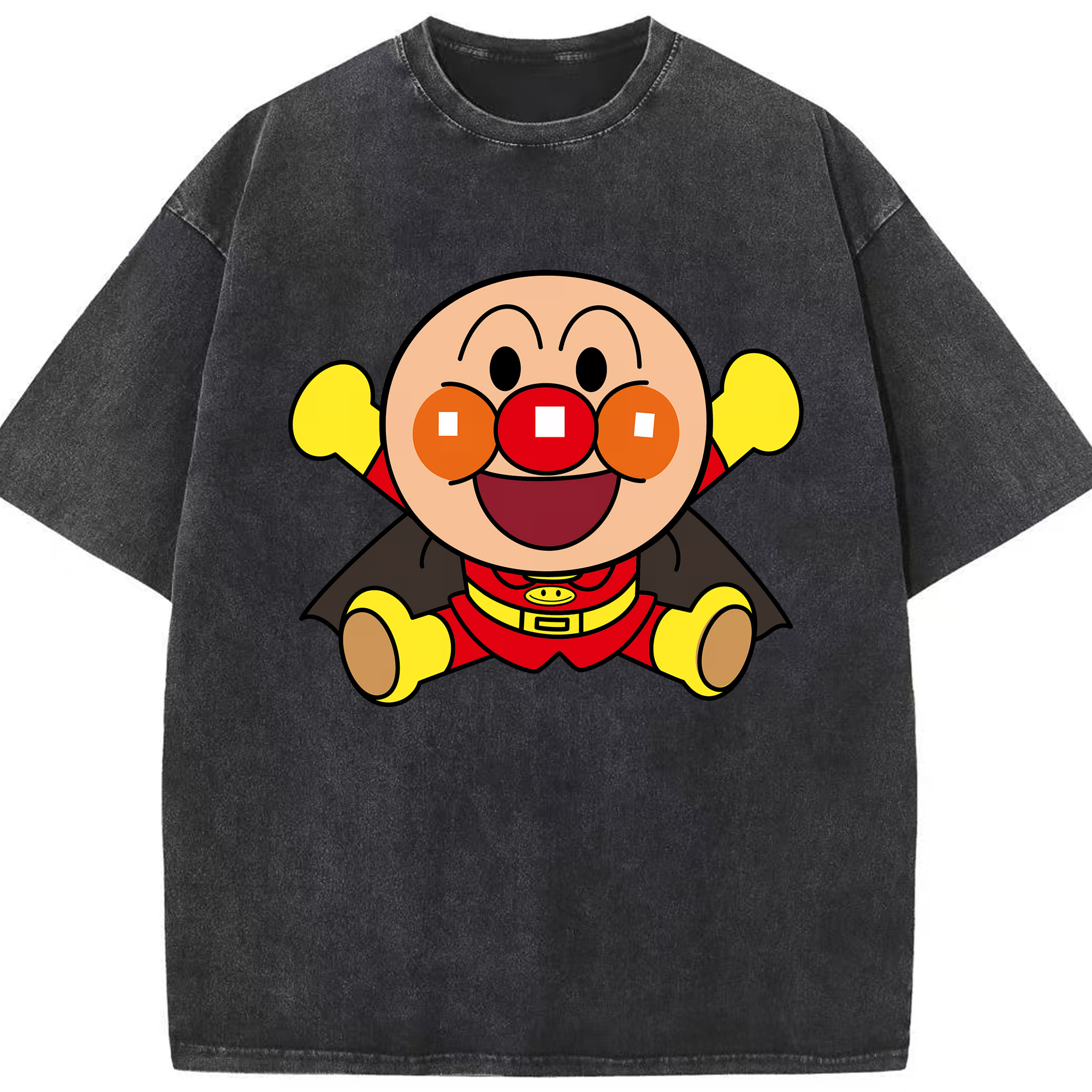 （画像用） アンパンマン Anpanman 綿100% ヴィンテージ風 半袖Tシャツ（フロントプリント）