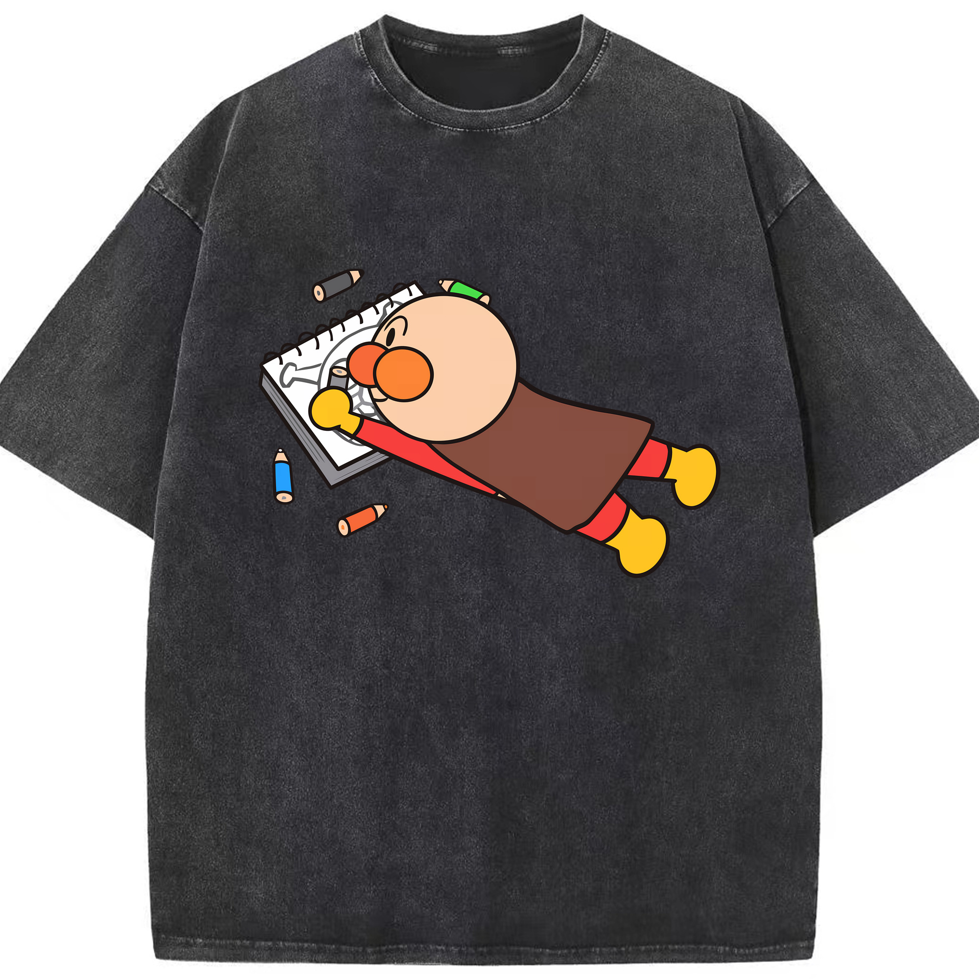 （画像用） アンパンマン Anpanman 綿100% ヴィンテージ風 半袖Tシャツ（フロントプリント）