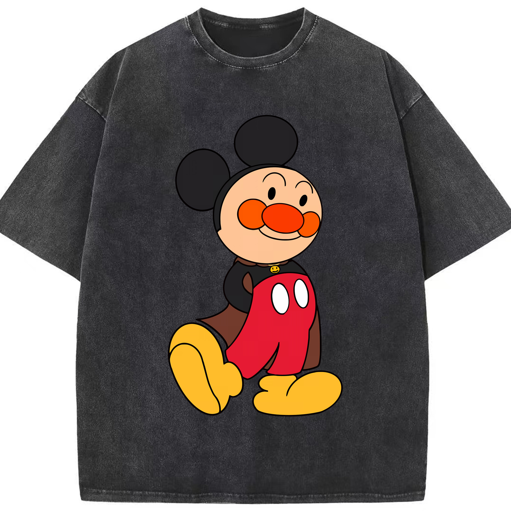 （画像用） アンパンマン Anpanman 綿100% ヴィンテージ風 半袖Tシャツ（フロントプリント）