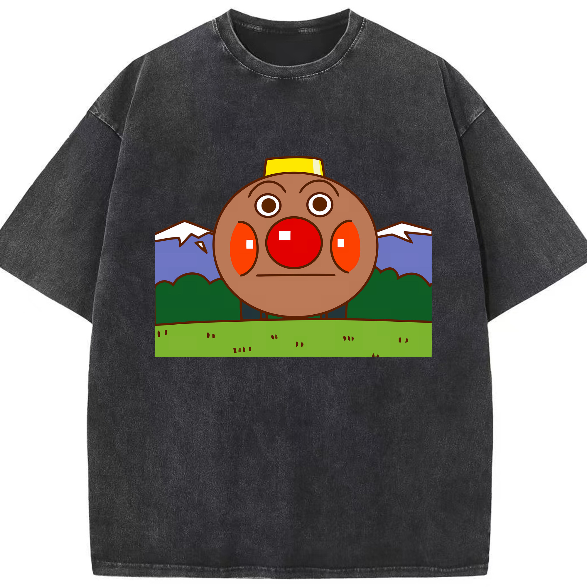 （画像用） アンパンマン Anpanman 綿100% ヴィンテージ風 半袖Tシャツ（フロントプリント）