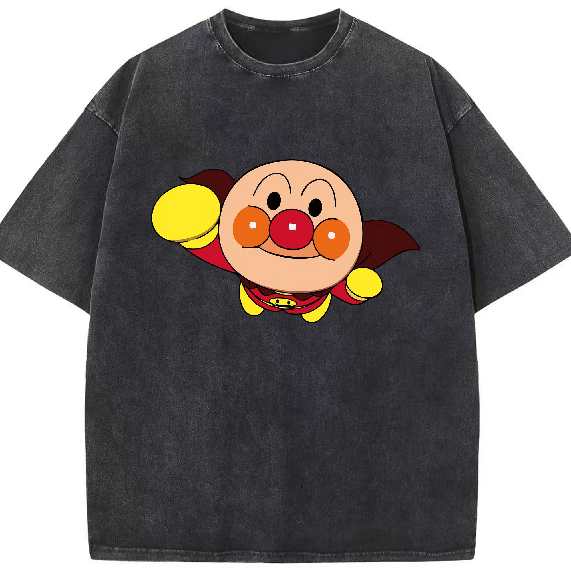 （画像用） アンパンマン Anpanman 綿100% ヴィンテージ風 半袖Tシャツ（フロントプリント）