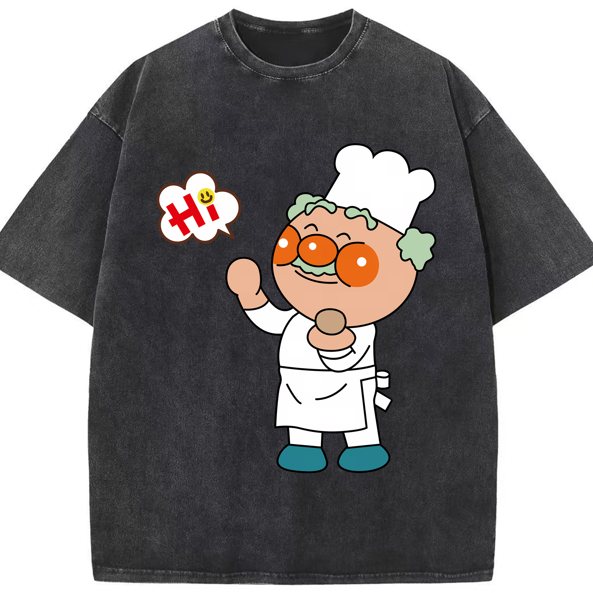 （画像用） アンパンマン Anpanman 綿100% ヴィンテージ風 半袖Tシャツ（フロントプリント）