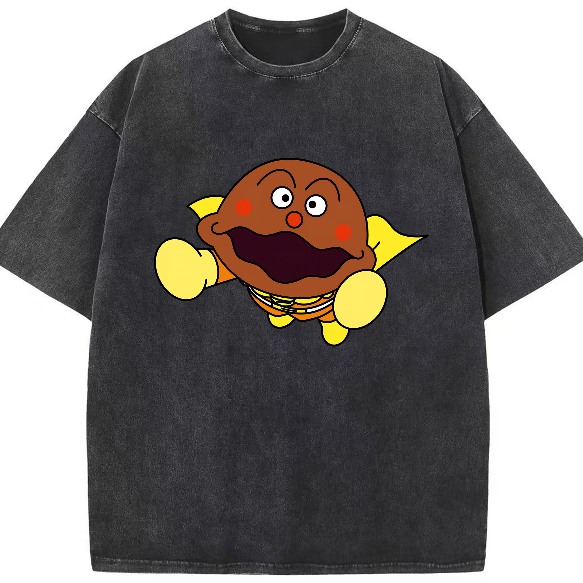 （画像用） アンパンマン Anpanman 綿100% ヴィンテージ風 半袖Tシャツ（フロントプリント）