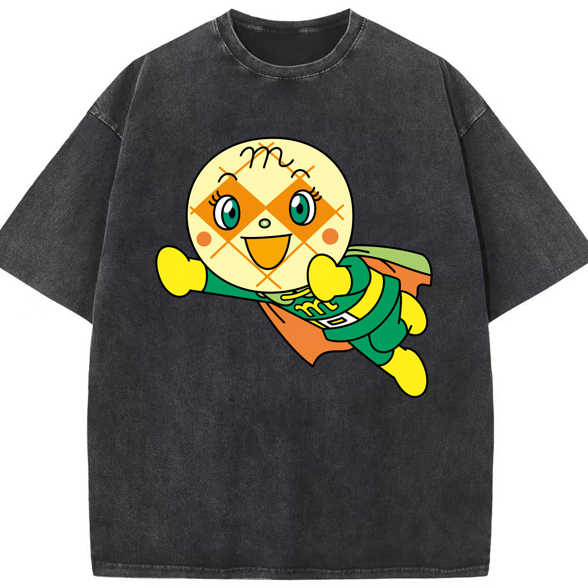 （画像用） アンパンマン Anpanman 綿100% ヴィンテージ風 半袖Tシャツ（フロントプリント）