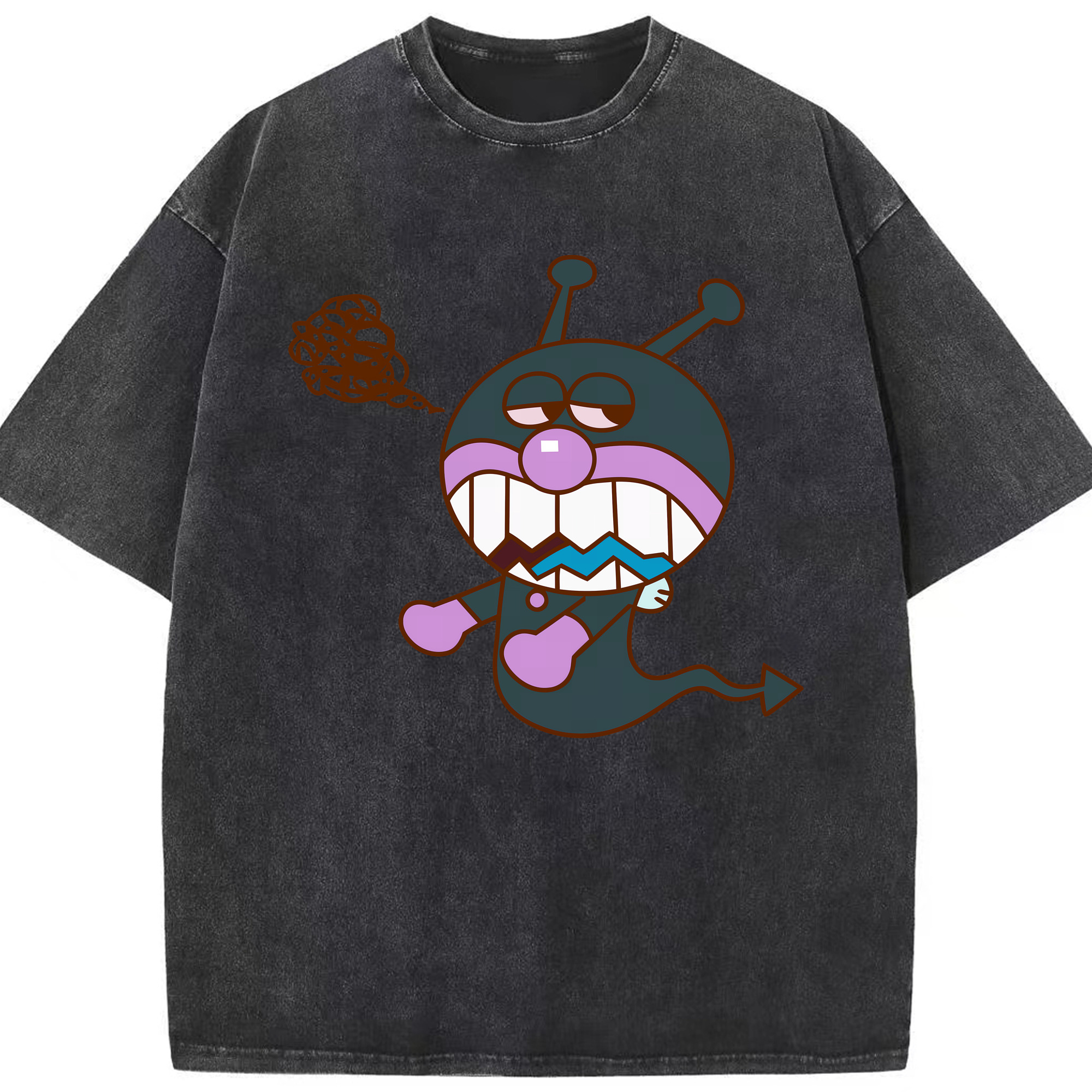 （画像用） アンパンマン Anpanman 綿100% ヴィンテージ風 半袖Tシャツ（フロントプリント）