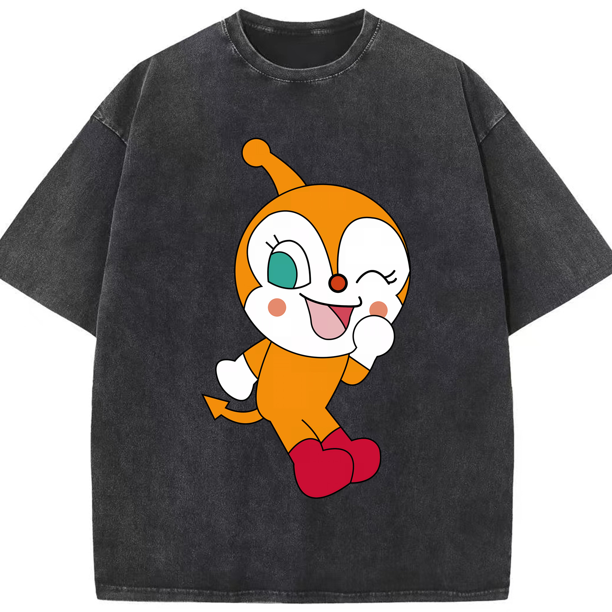 （画像用） アンパンマン Anpanman 綿100% ヴィンテージ風 半袖Tシャツ（フロントプリント）