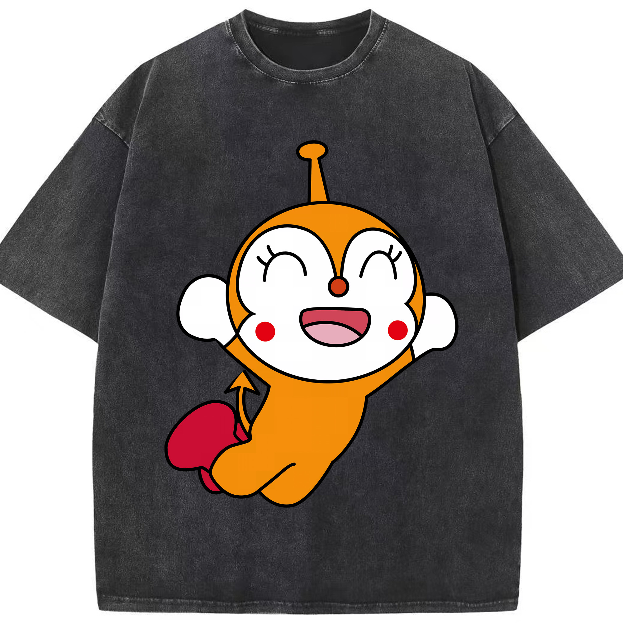 （画像用） アンパンマン Anpanman 綿100% ヴィンテージ風 半袖Tシャツ（フロントプリント）