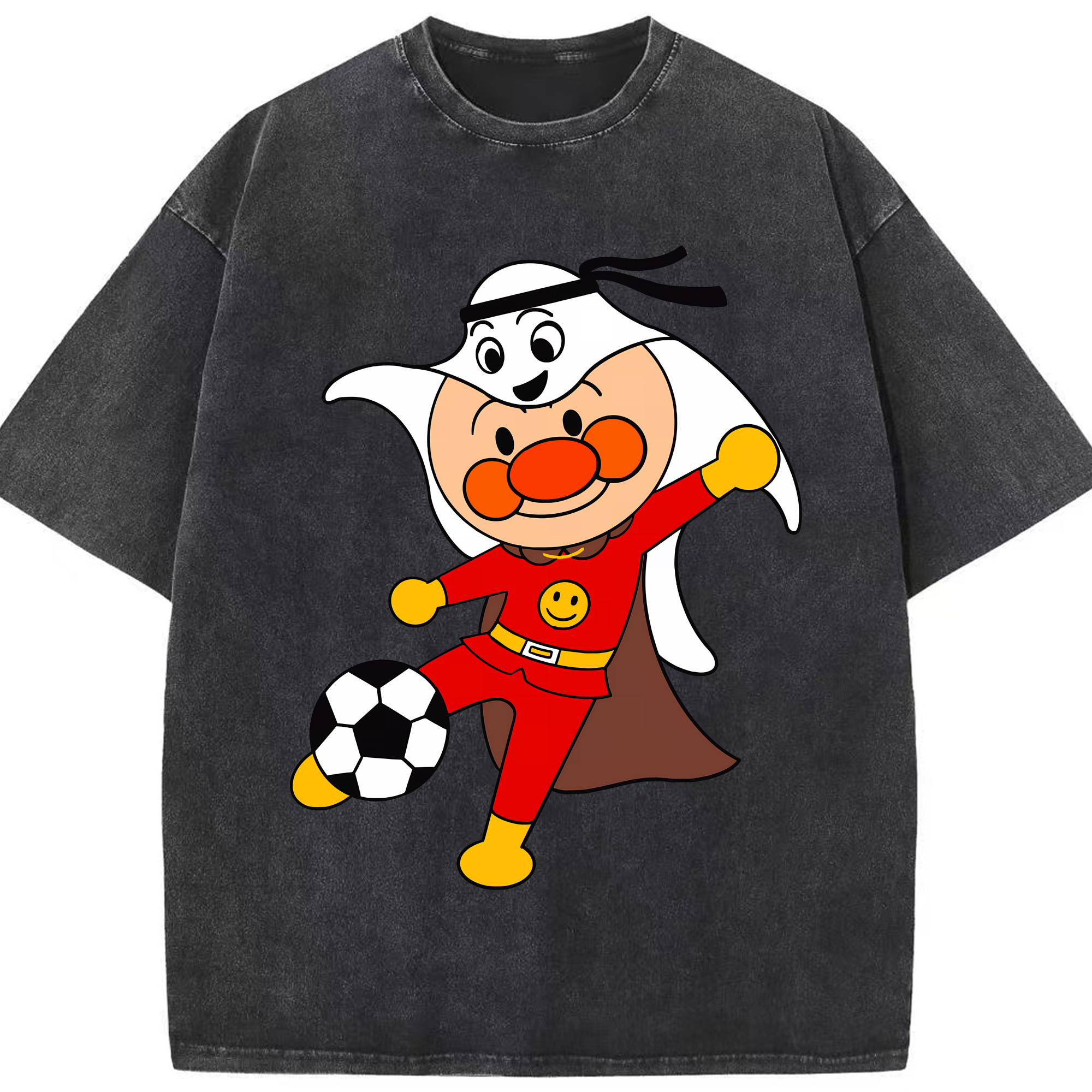 （画像用） アンパンマン Anpanman 綿100% ヴィンテージ風 半袖Tシャツ（フロントプリント）