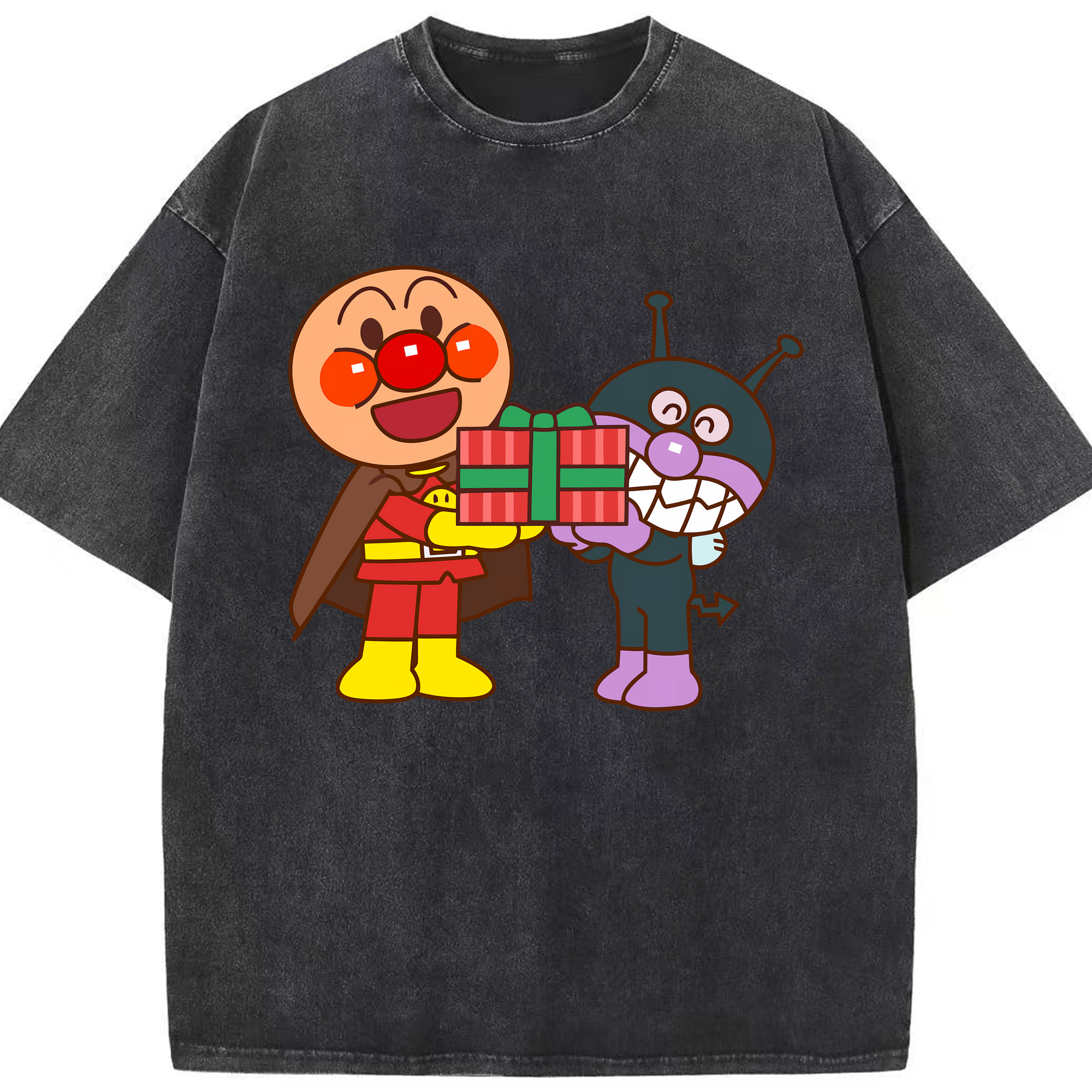 （画像用） アンパンマン Anpanman 綿100% ヴィンテージ風 半袖Tシャツ（フロントプリント）