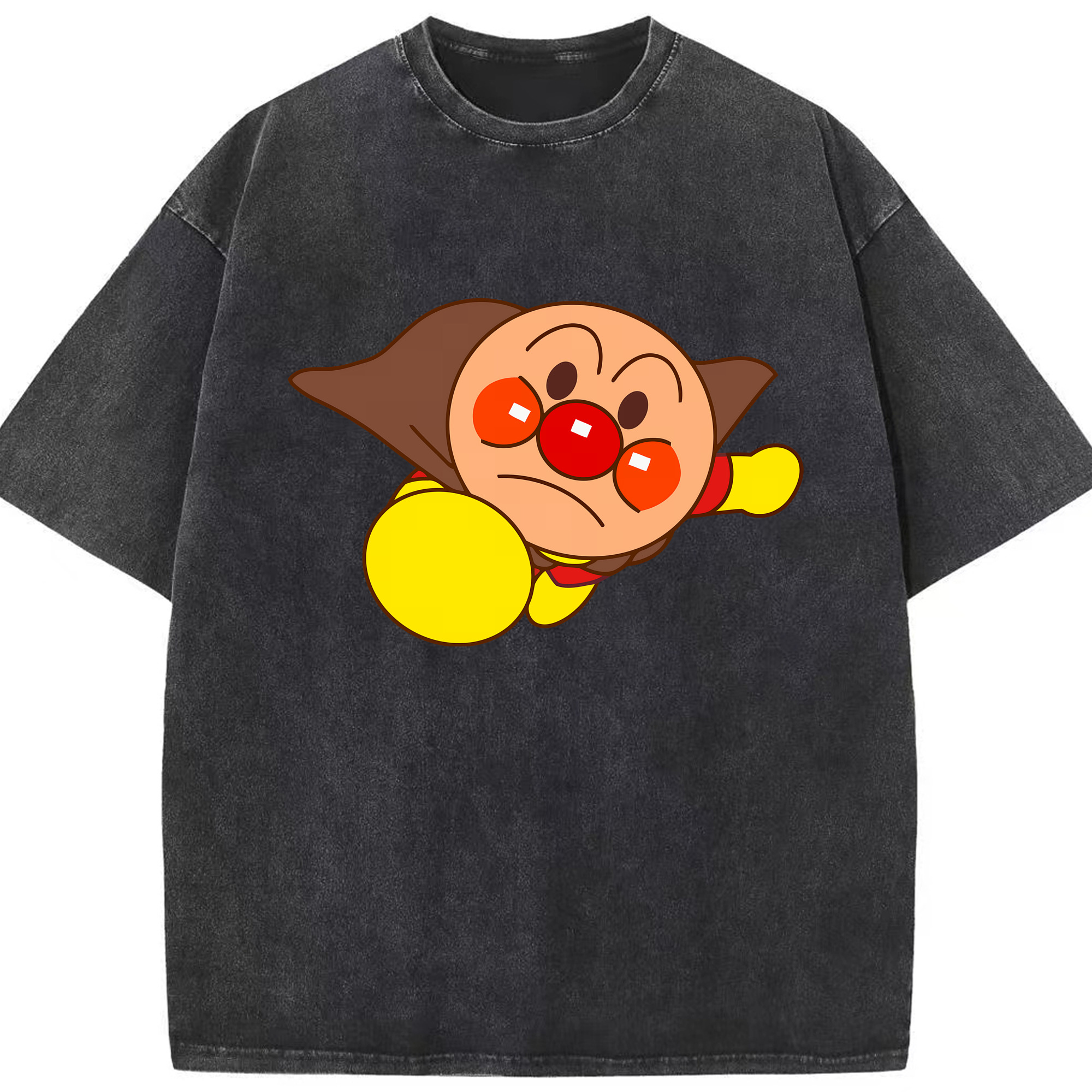 （画像用） アンパンマン Anpanman 綿100% ヴィンテージ風 半袖Tシャツ（フロントプリント）