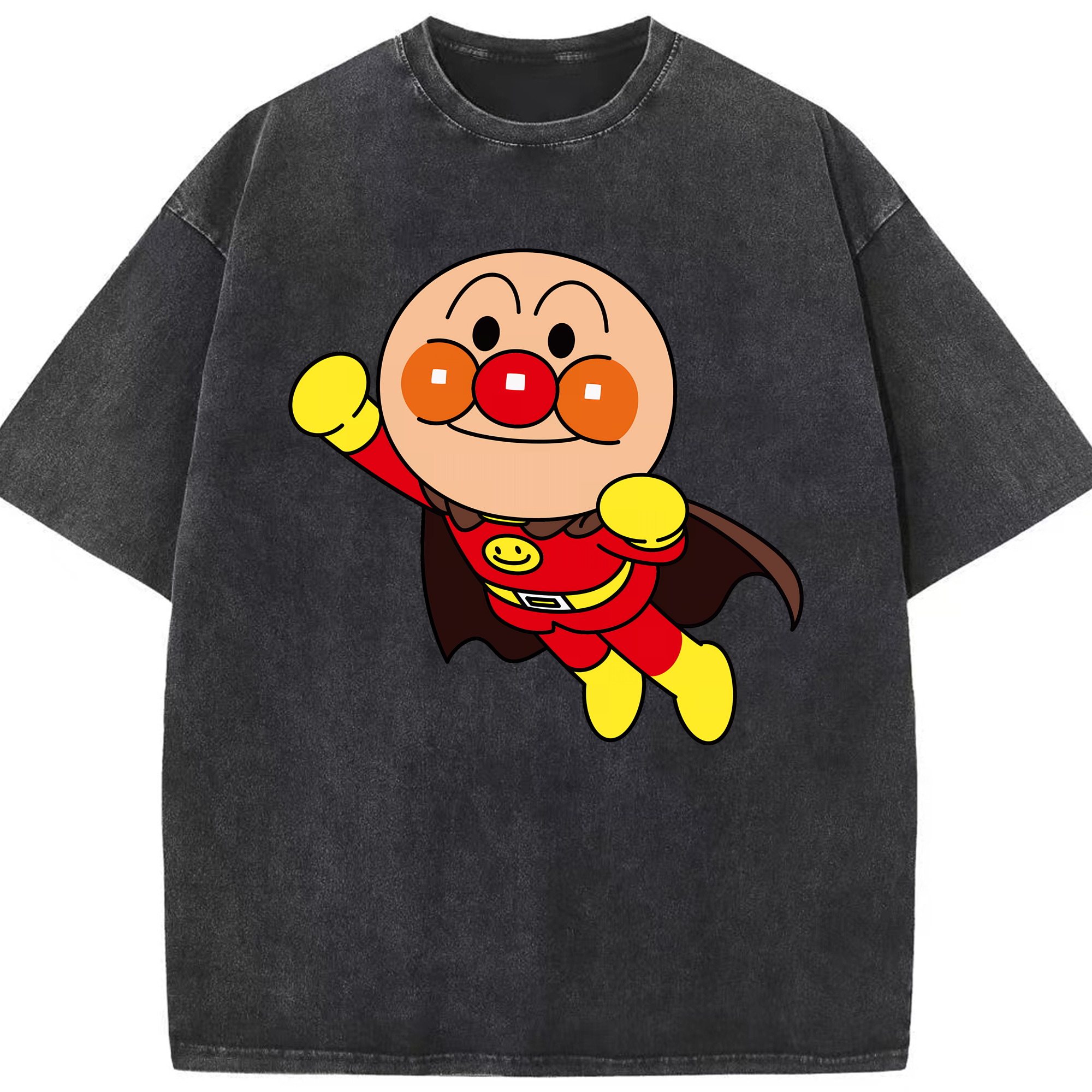 （画像用） アンパンマン Anpanman 綿100% ヴィンテージ風 半袖Tシャツ（フロントプリント）
