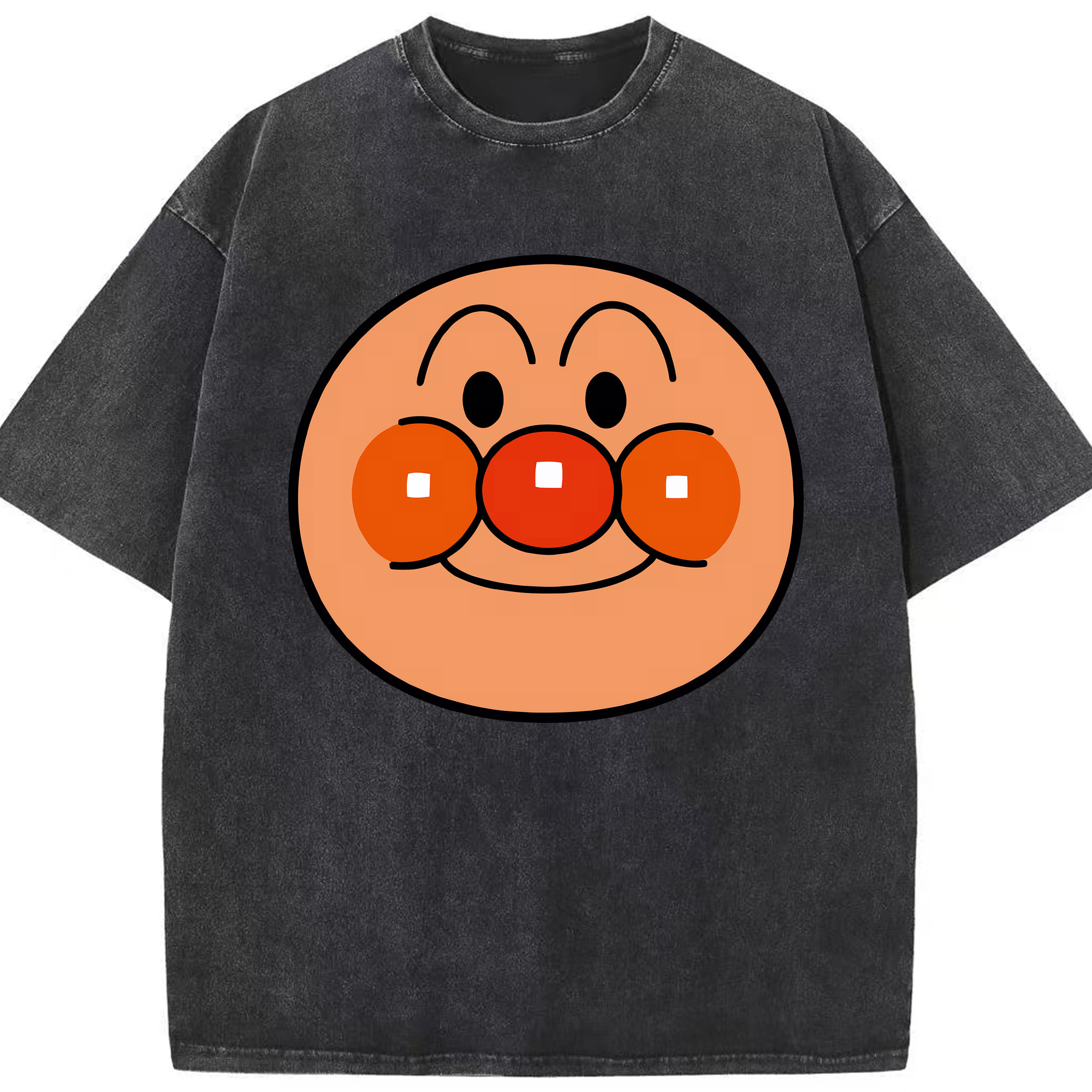 （画像用） アンパンマン Anpanman 綿100% ヴィンテージ風 半袖Tシャツ（フロントプリント）