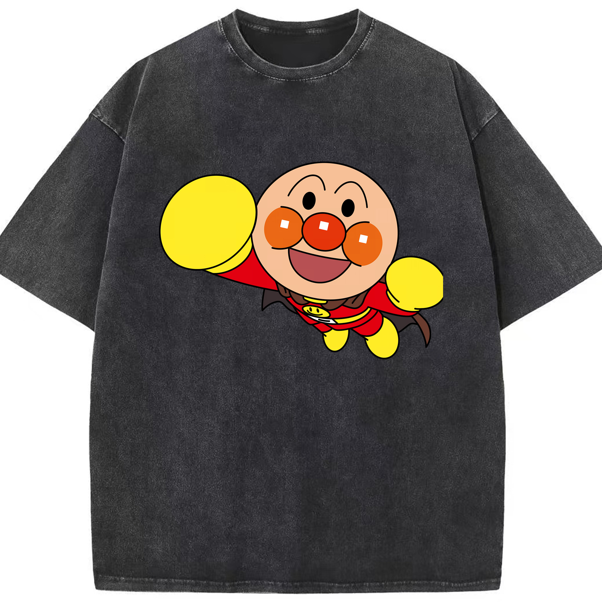 （画像用） アンパンマン Anpanman 綿100% ヴィンテージ風 半袖Tシャツ（フロントプリント）