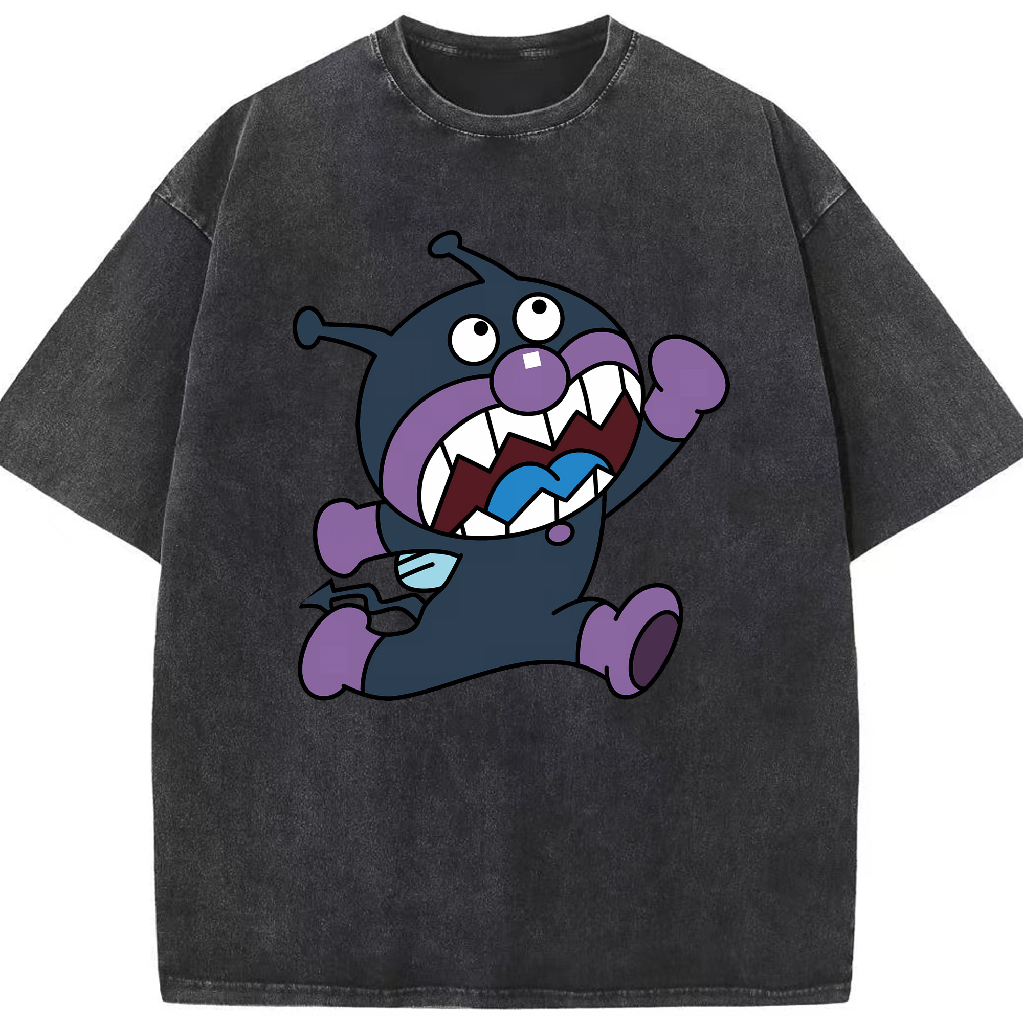 （画像用） アンパンマン Anpanman 綿100% ヴィンテージ風 半袖Tシャツ（フロントプリント）