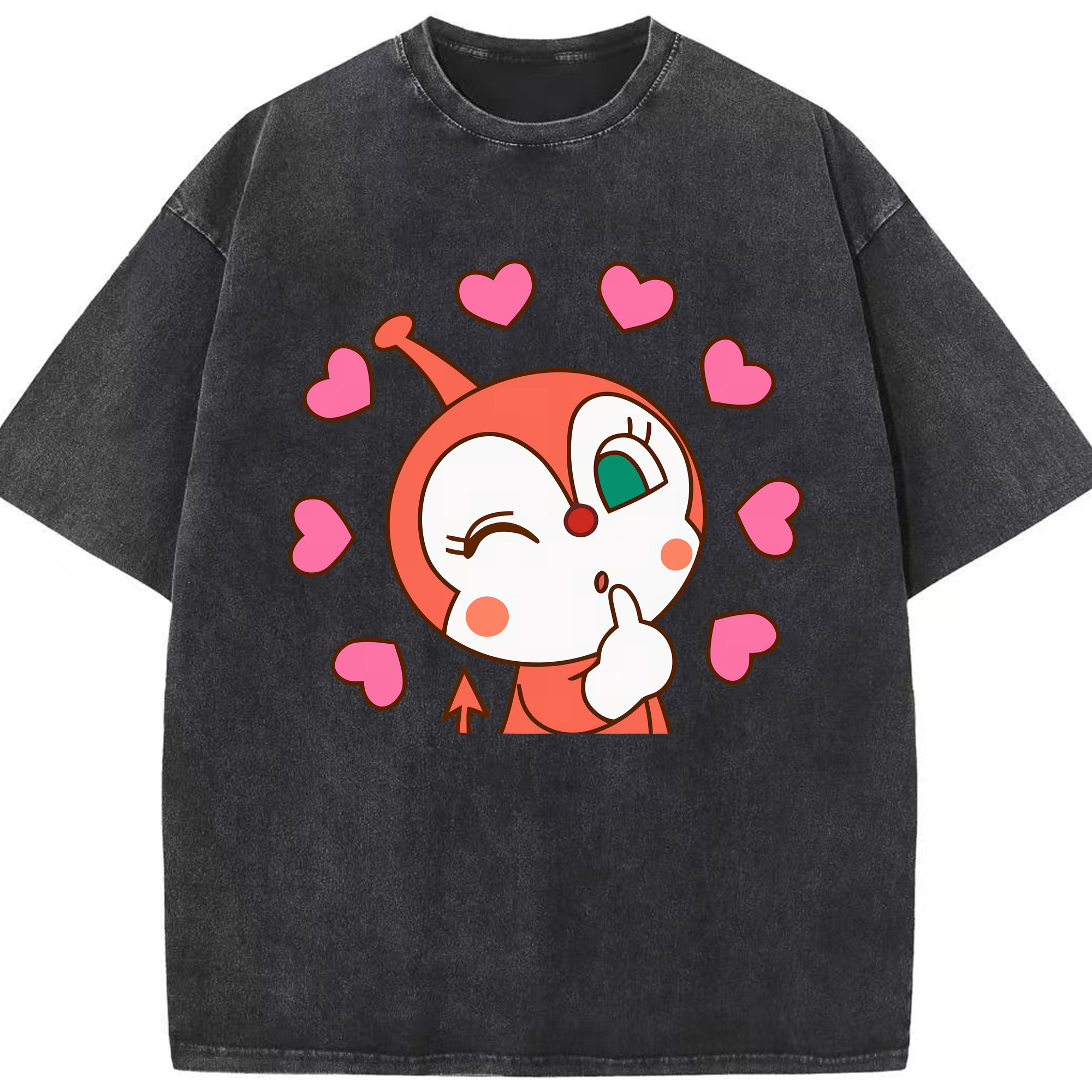 （画像用） アンパンマン Anpanman 綿100% ヴィンテージ風 半袖Tシャツ（フロントプリント）
