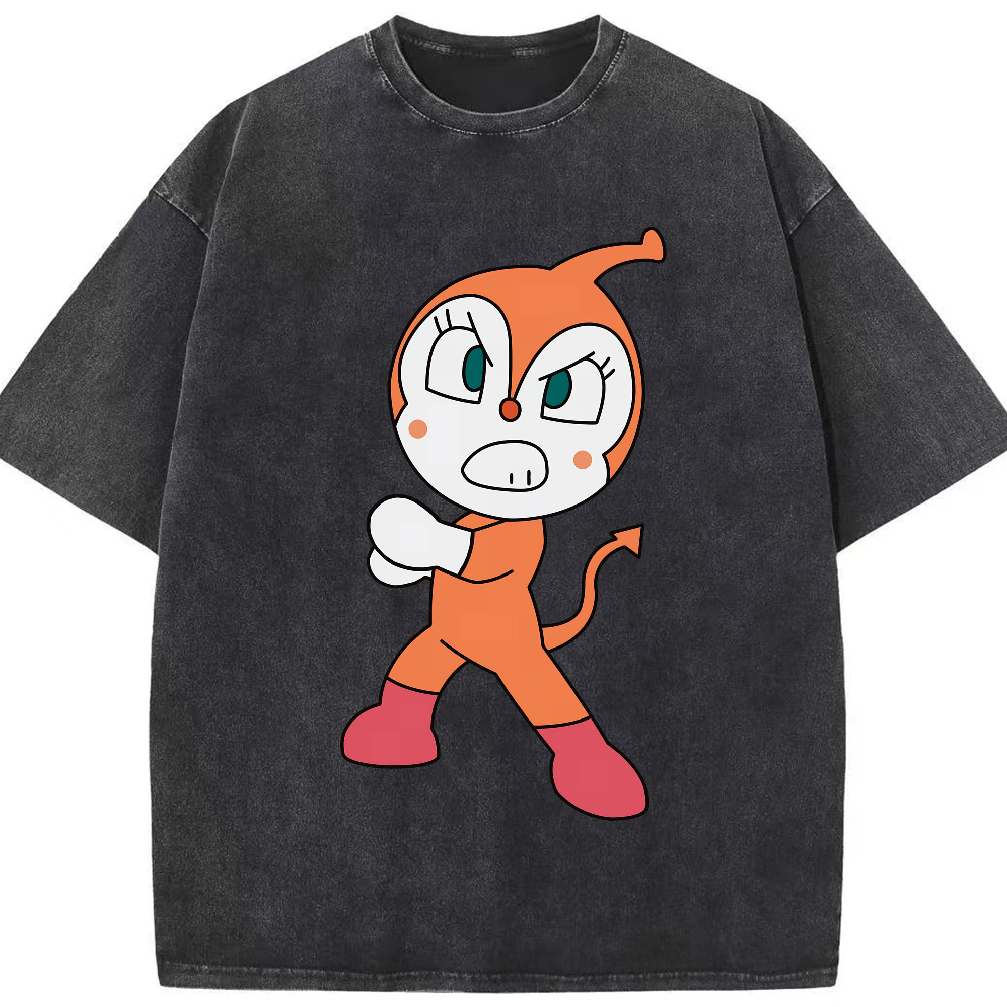 （画像用） アンパンマン Anpanman 綿100% ヴィンテージ風 半袖Tシャツ（フロントプリント）