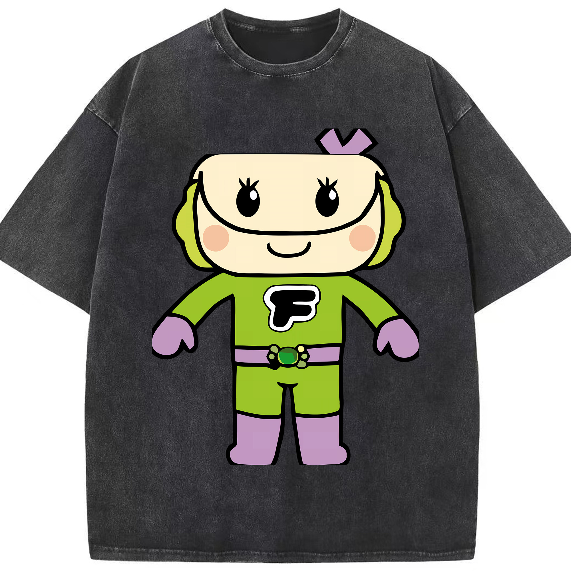 （画像用） アンパンマン Anpanman 綿100% ヴィンテージ風 半袖Tシャツ（フロントプリント）