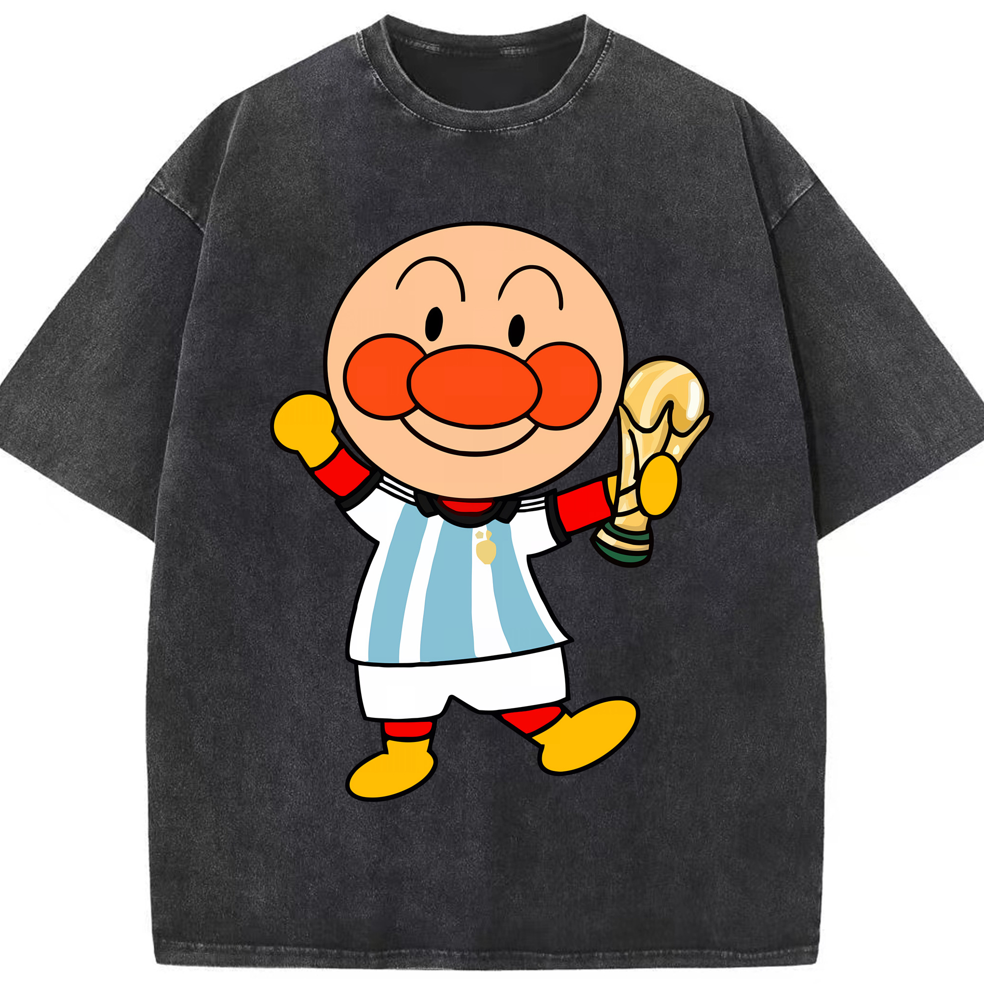 （画像用） アンパンマン Anpanman 綿100% ヴィンテージ風 半袖Tシャツ（フロントプリント）