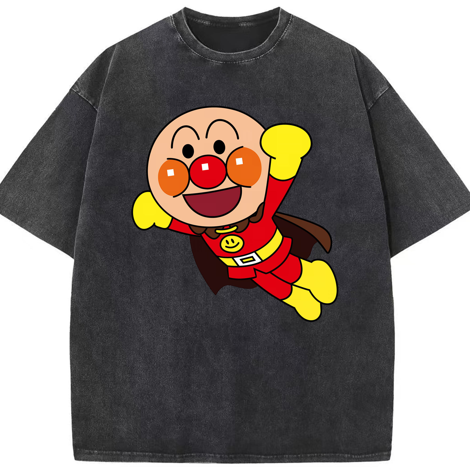 （画像用） アンパンマン Anpanman 綿100% ヴィンテージ風 半袖Tシャツ（フロントプリント）