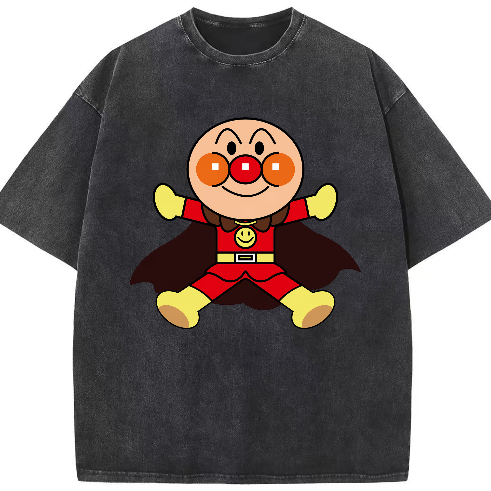 （画像用） アンパンマン Anpanman 綿100% ヴィンテージ風 半袖Tシャツ（フロントプリント）