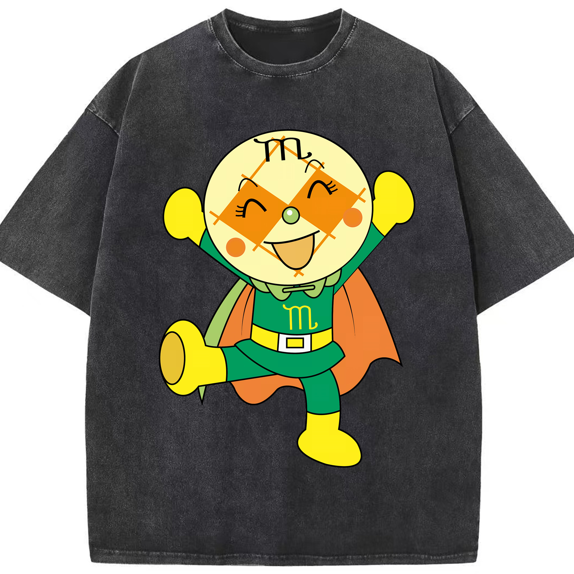 （画像用） アンパンマン Anpanman 綿100% ヴィンテージ風 半袖Tシャツ（フロントプリント）