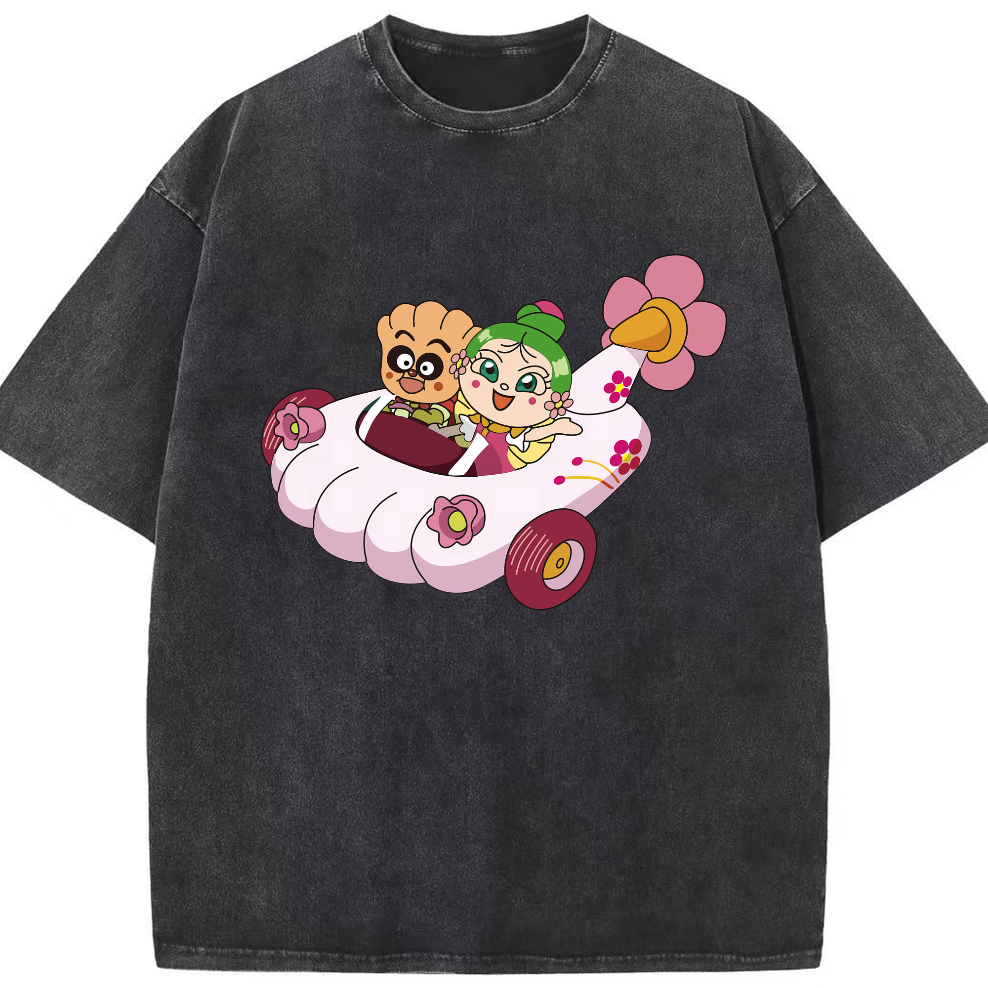 （画像用） アンパンマン Anpanman 綿100% ヴィンテージ風 半袖Tシャツ（フロントプリント）