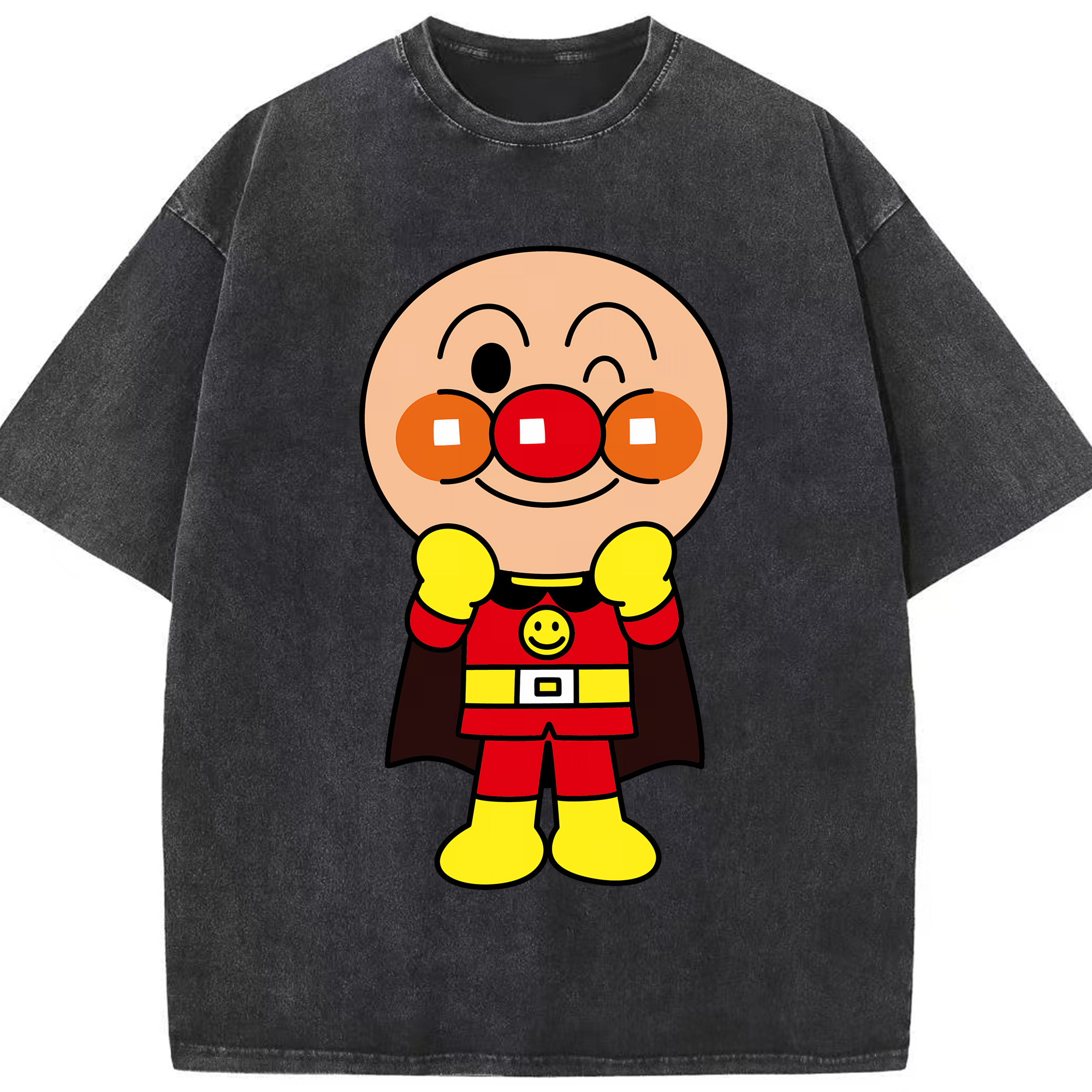 （画像用） アンパンマン Anpanman 綿100% ヴィンテージ風 半袖Tシャツ（フロントプリント）