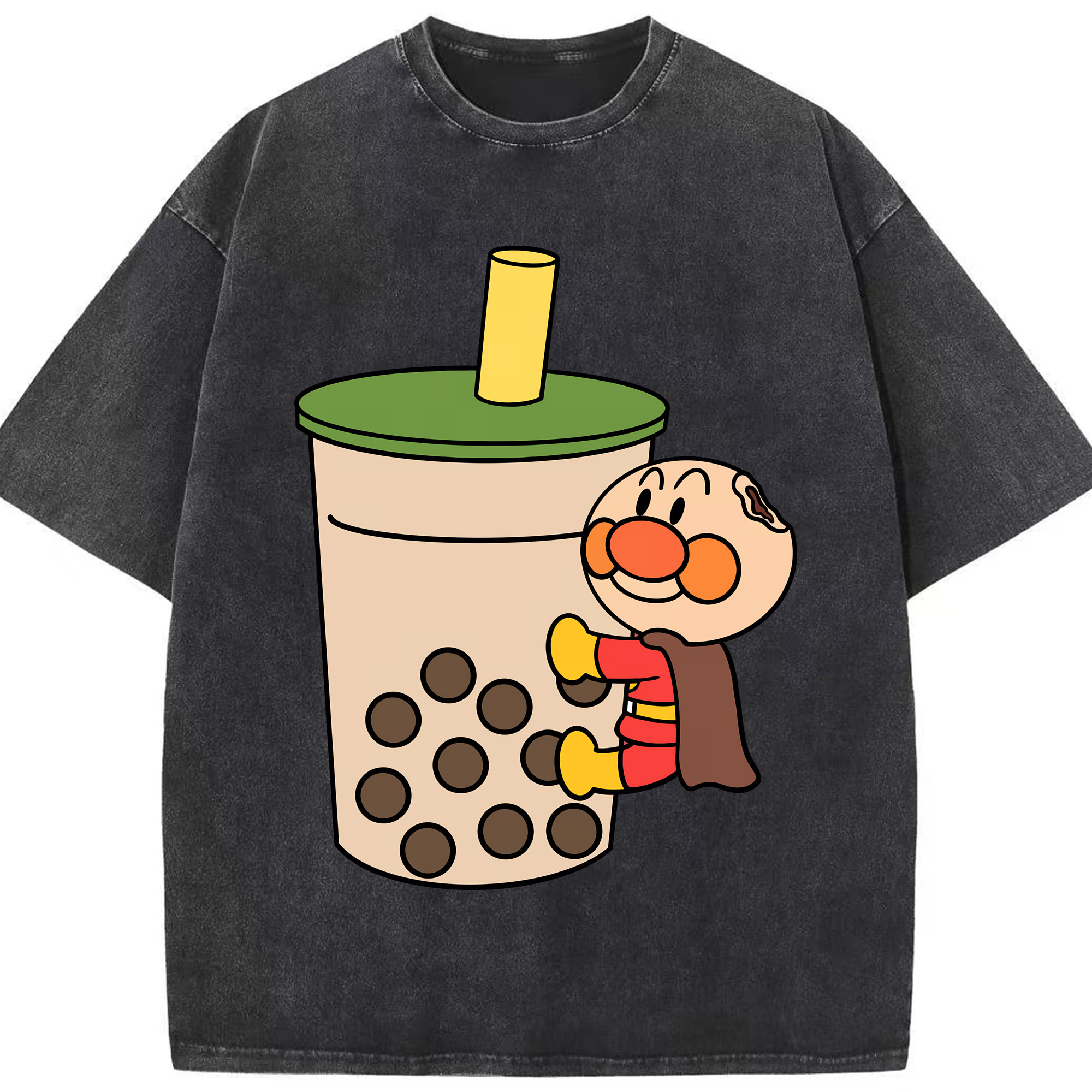 （画像用） アンパンマン Anpanman 綿100% ヴィンテージ風 半袖Tシャツ（フロントプリント）