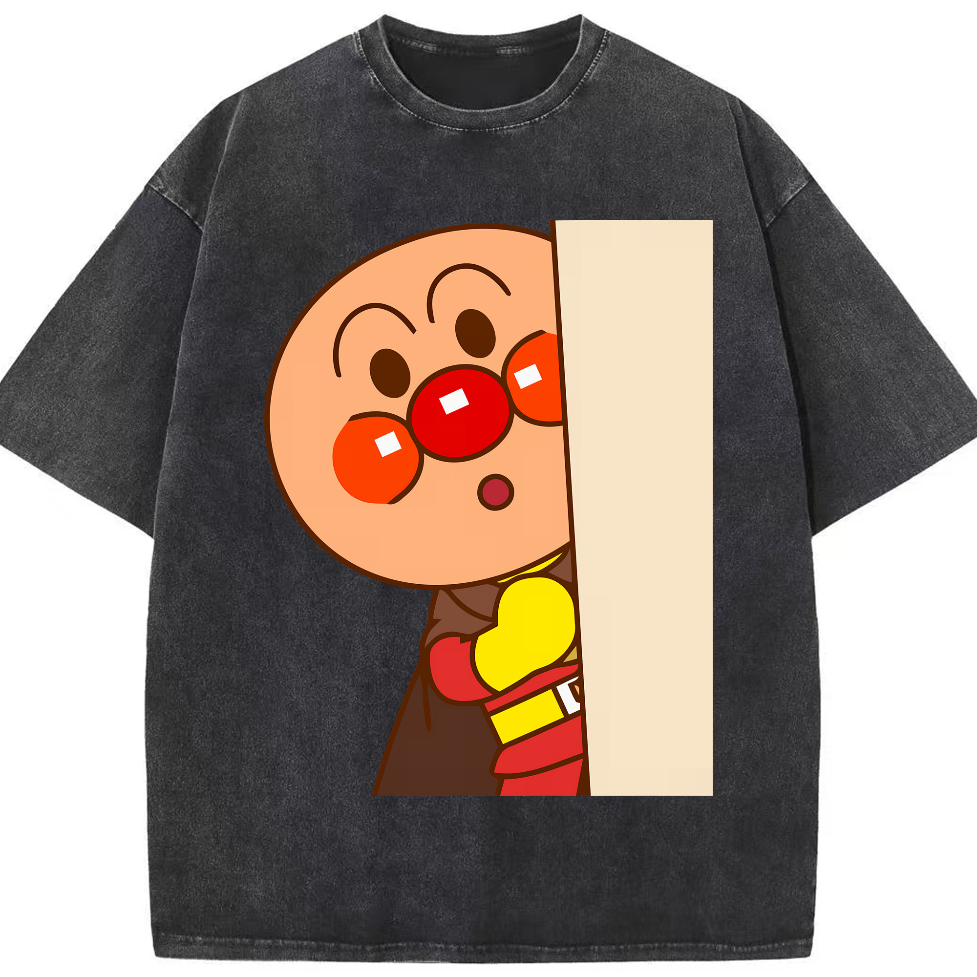 （画像用） アンパンマン Anpanman 綿100% ヴィンテージ風 半袖Tシャツ（フロントプリント）