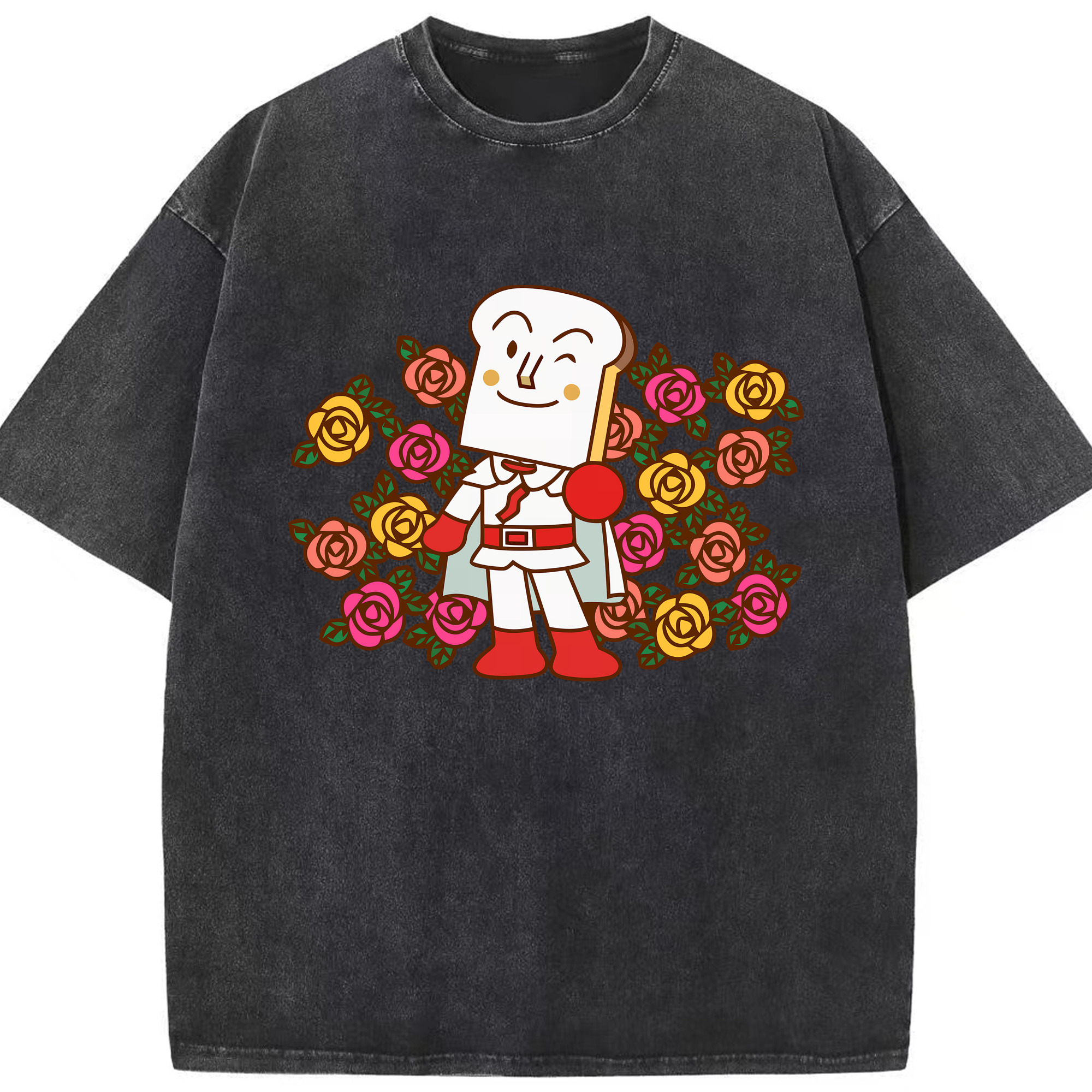 （画像用） アンパンマン Anpanman 綿100% ヴィンテージ風 半袖Tシャツ（フロントプリント）
