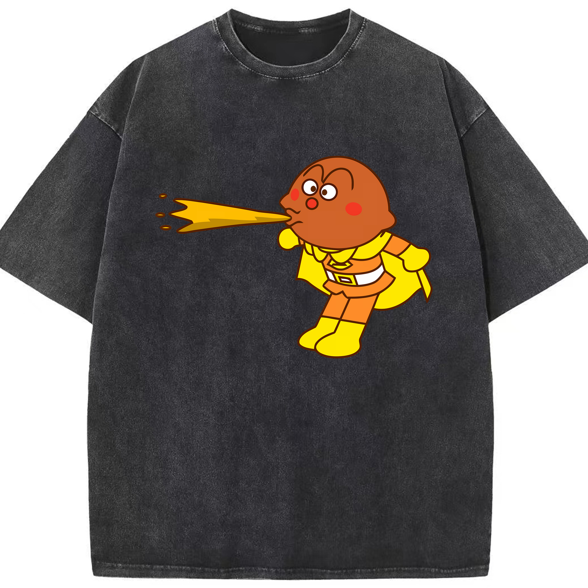 （画像用） アンパンマン Anpanman 綿100% ヴィンテージ風 半袖Tシャツ（フロントプリント）