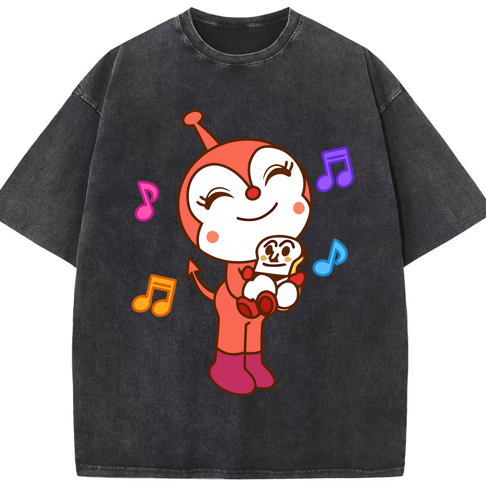 （画像用） アンパンマン Anpanman 綿100% ヴィンテージ風 半袖Tシャツ（フロントプリント）
