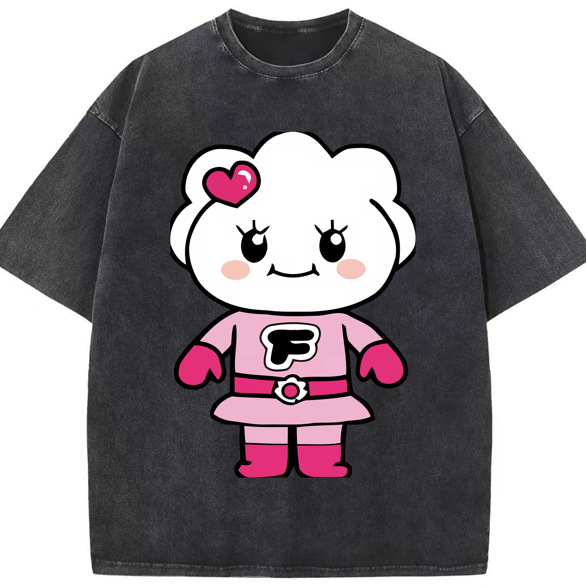 （画像用） アンパンマン Anpanman 綿100% ヴィンテージ風 半袖Tシャツ（フロントプリント）