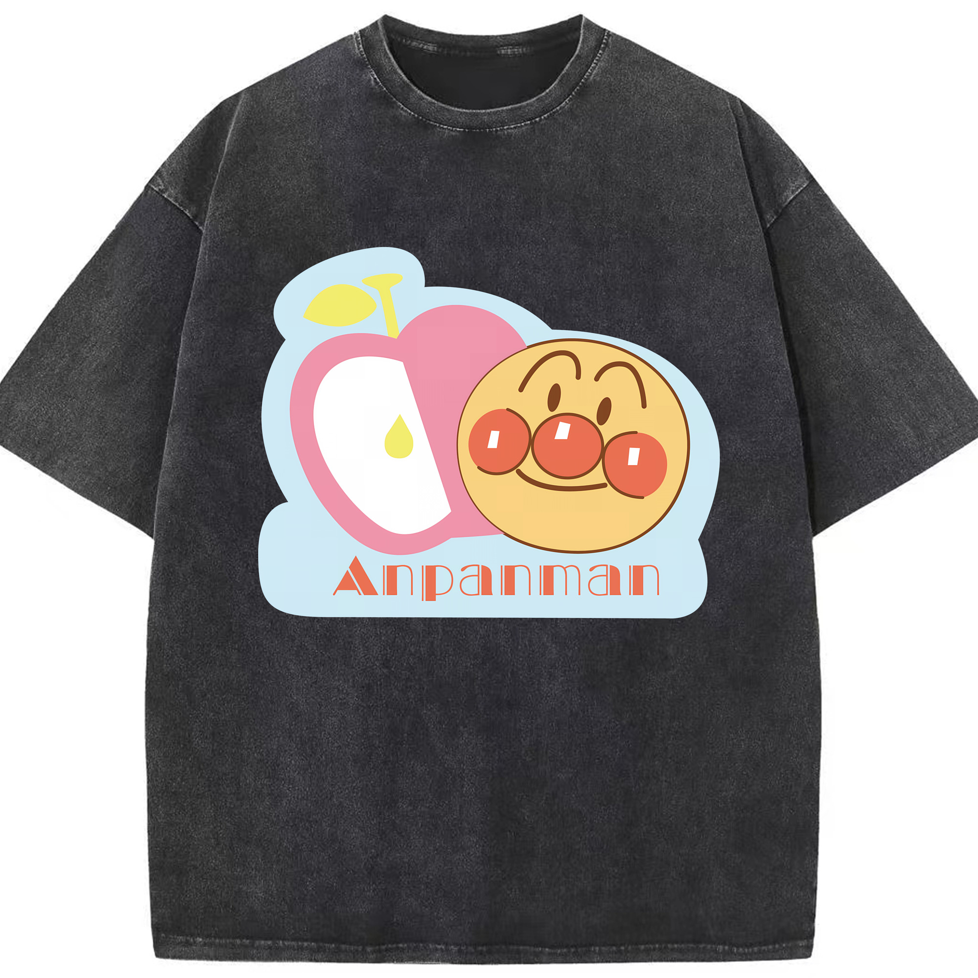 （画像用） アンパンマン Anpanman 綿100% ヴィンテージ風 半袖Tシャツ（フロントプリント）
