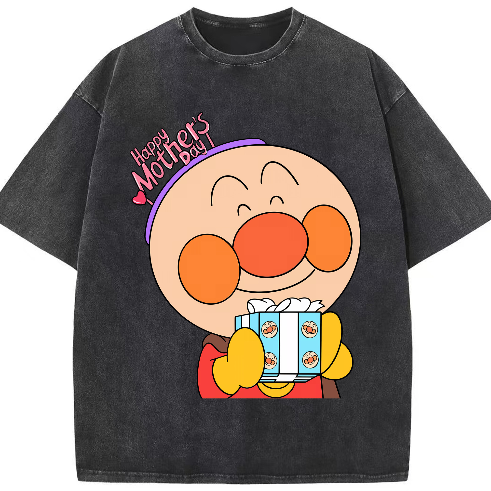 （画像用） アンパンマン Anpanman 綿100% ヴィンテージ風 半袖Tシャツ（フロントプリント）
