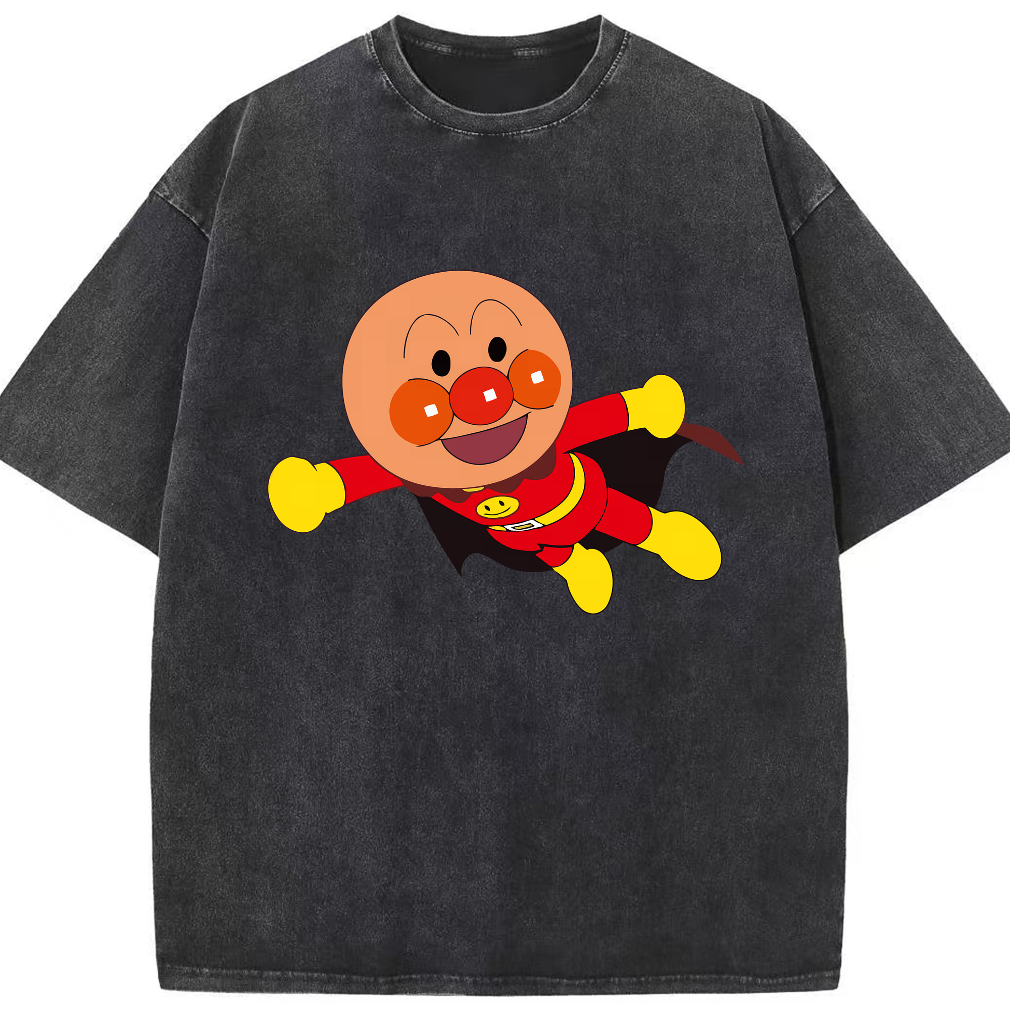 （画像用） アンパンマン Anpanman 綿100% ヴィンテージ風 半袖Tシャツ（フロントプリント）