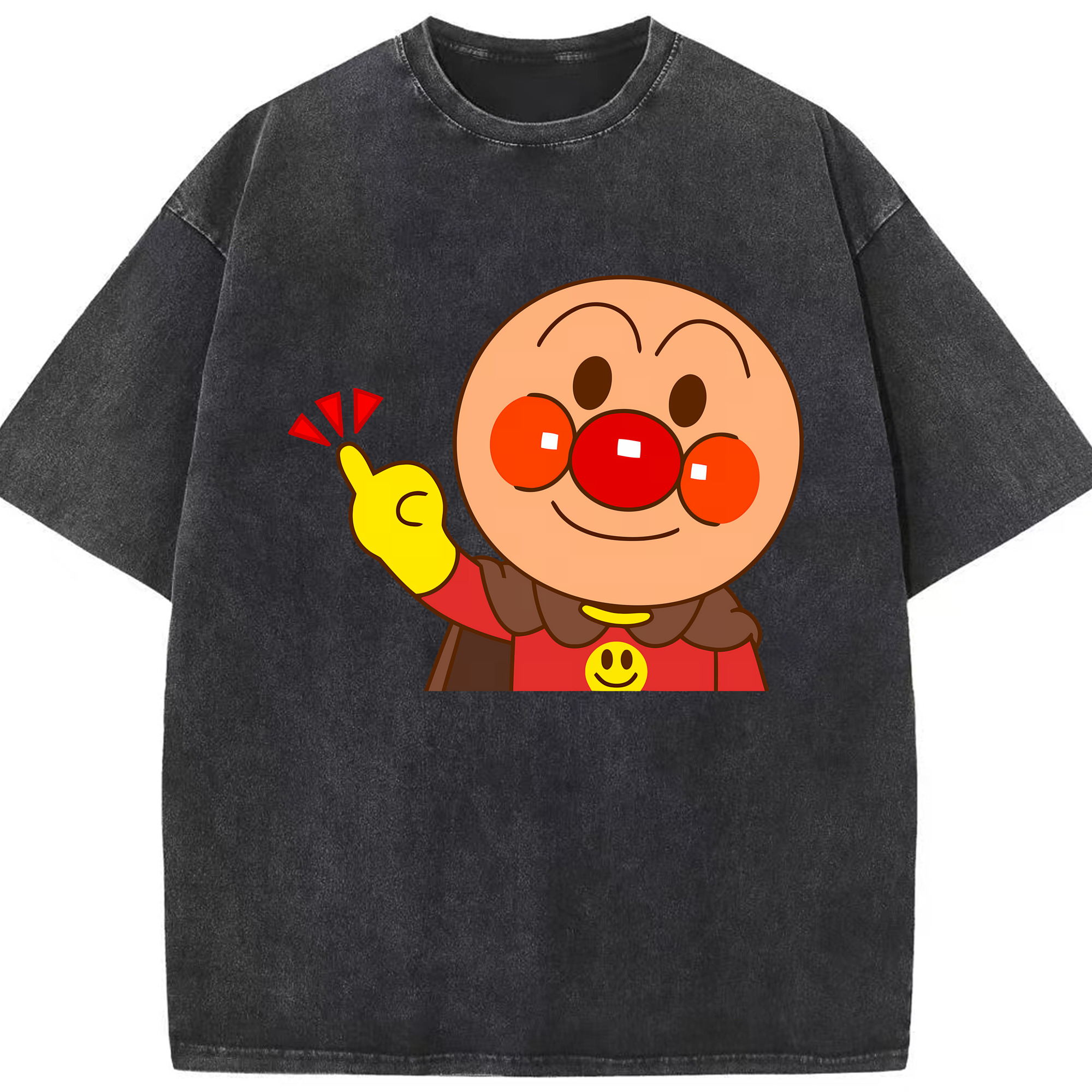 （画像用） アンパンマン Anpanman 綿100% ヴィンテージ風 半袖Tシャツ（フロントプリント）