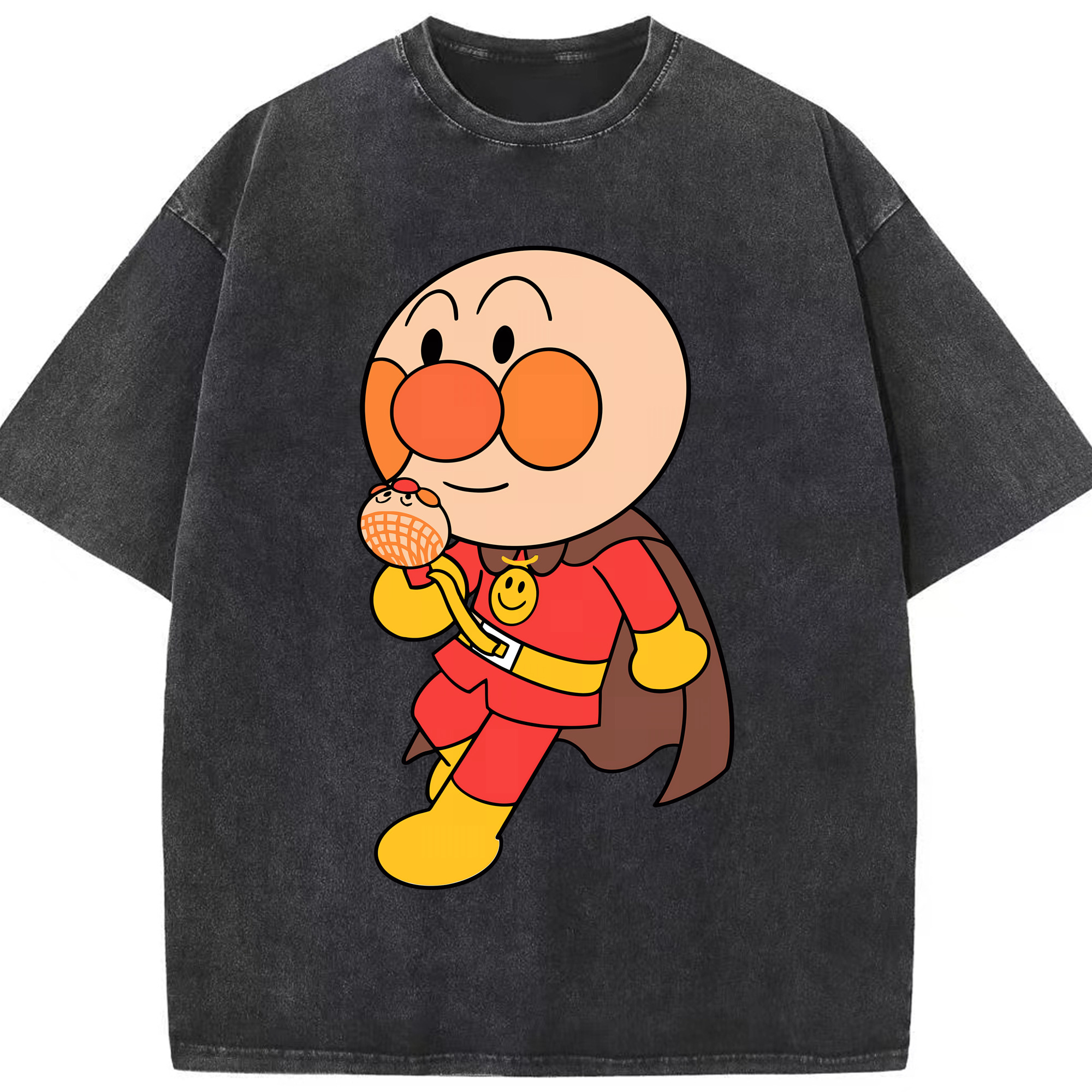 （画像用） アンパンマン Anpanman 綿100% ヴィンテージ風 半袖Tシャツ（フロントプリント）