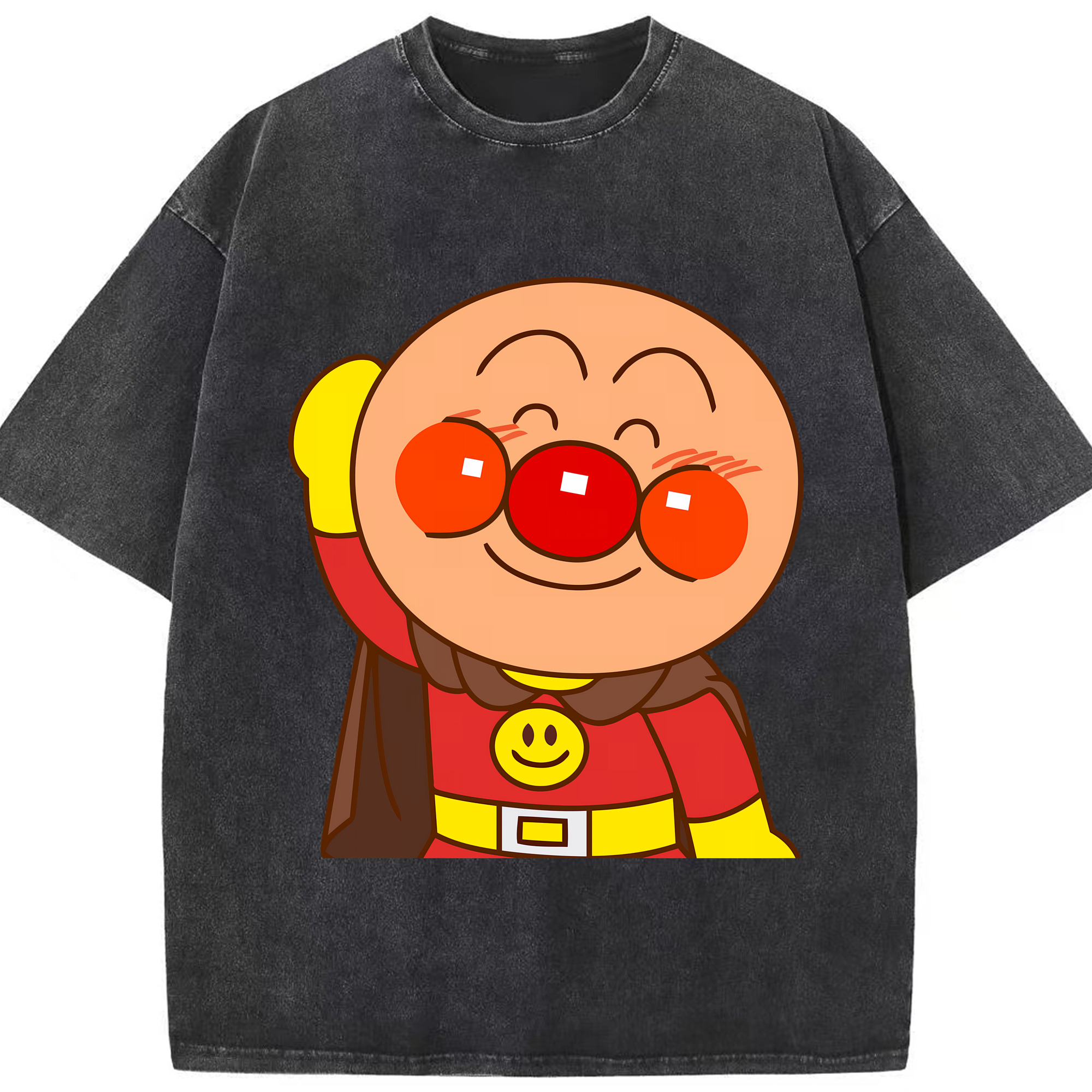 （画像用） アンパンマン Anpanman 綿100% ヴィンテージ風 半袖Tシャツ（フロントプリント）