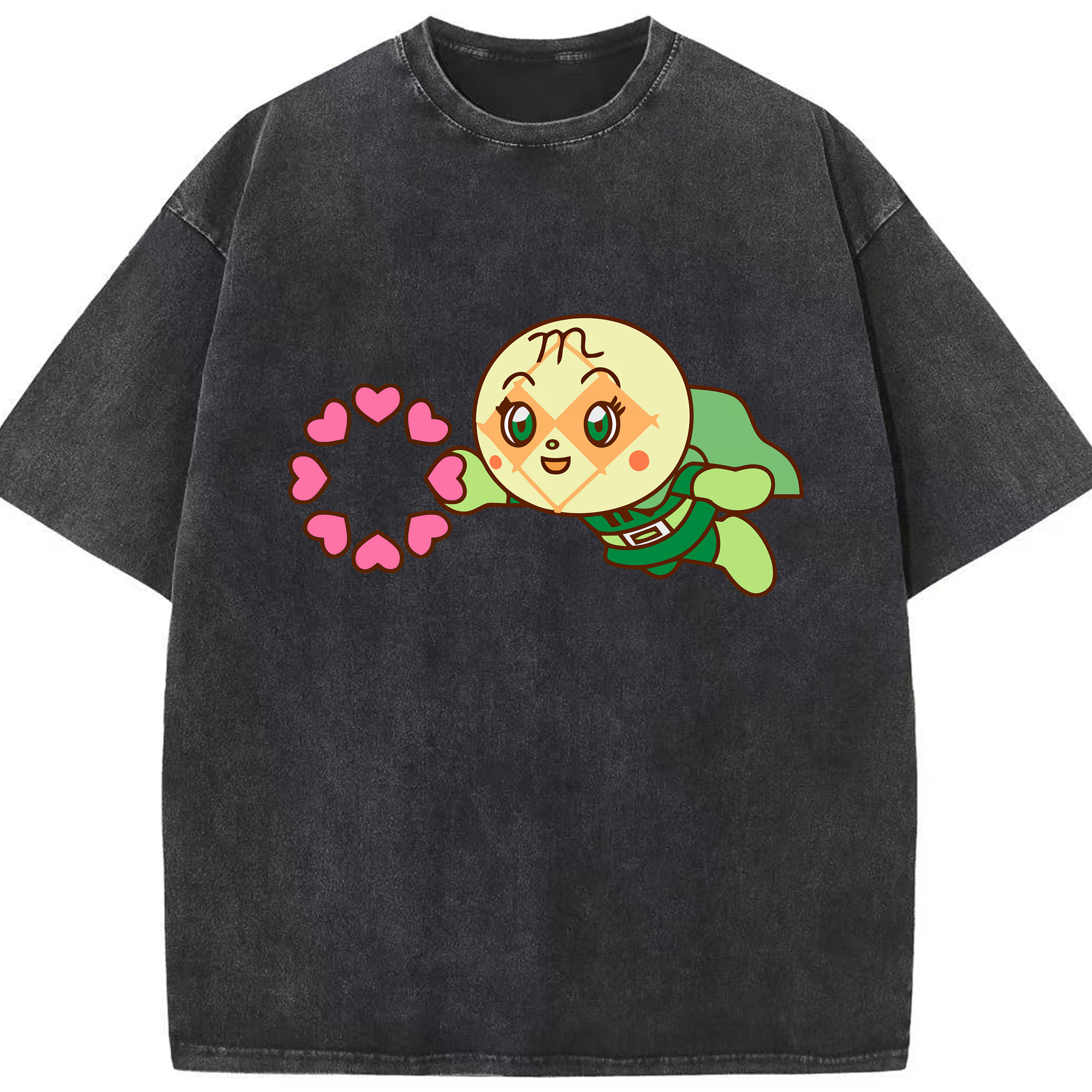 （画像用） アンパンマン Anpanman 綿100% ヴィンテージ風 半袖Tシャツ（フロントプリント）