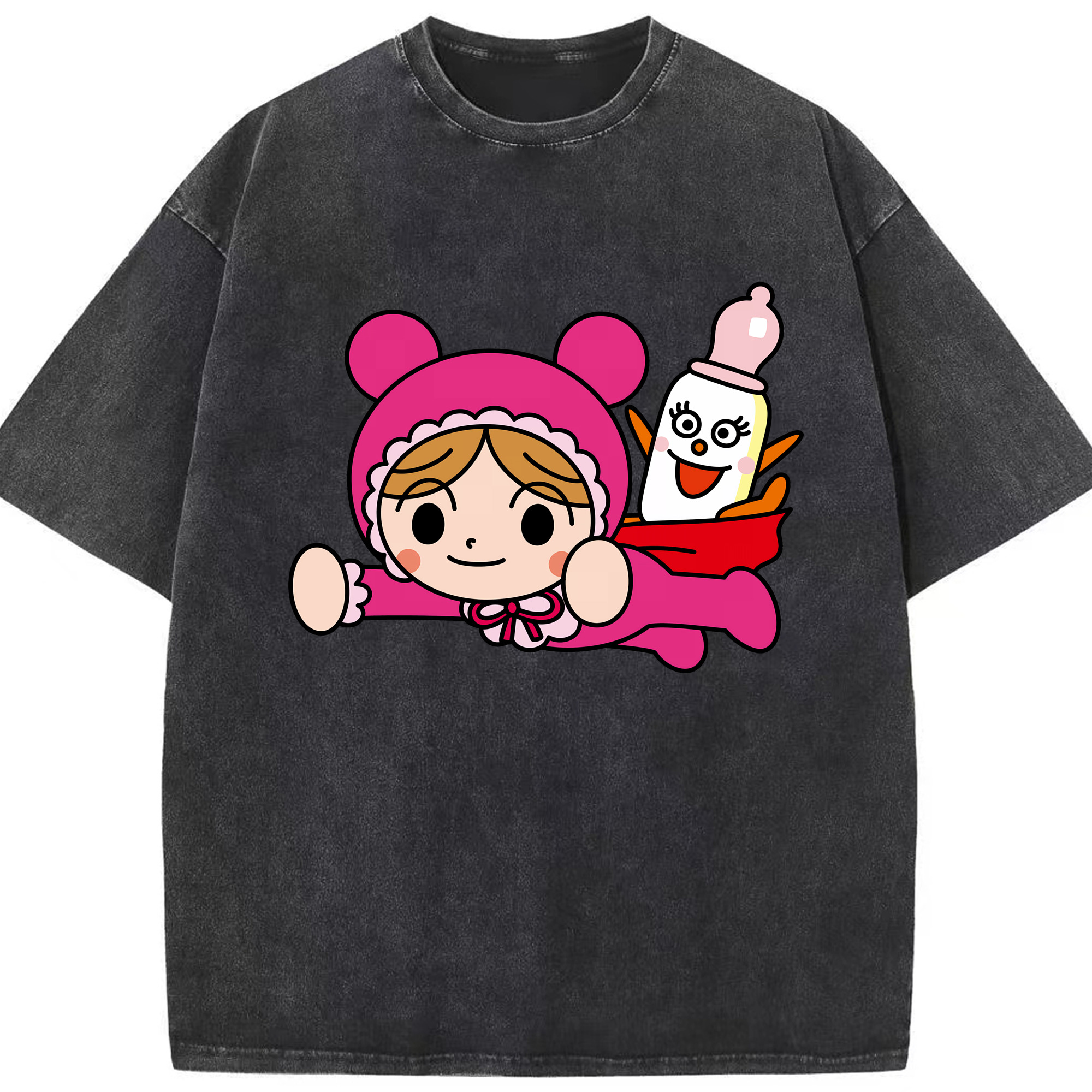 （画像用） アンパンマン Anpanman 綿100% ヴィンテージ風 半袖Tシャツ（フロントプリント）
