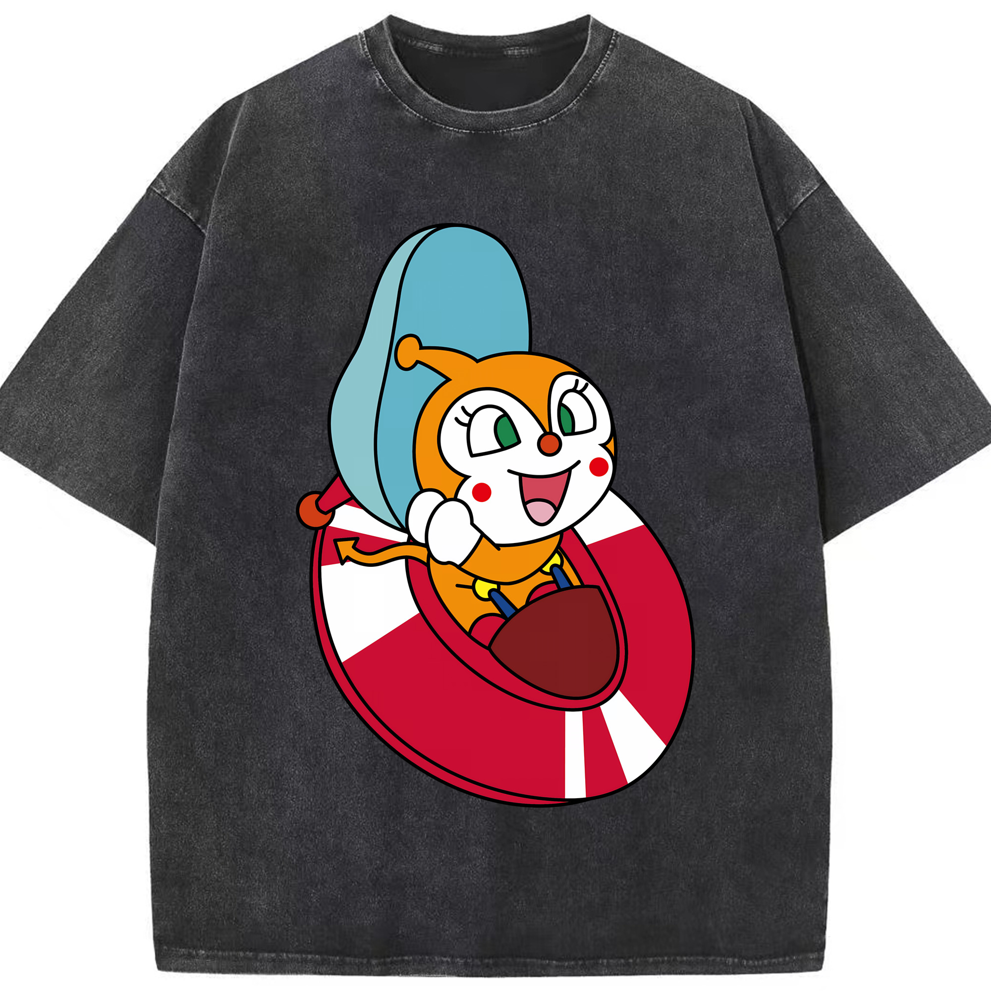 （画像用） アンパンマン Anpanman 綿100% ヴィンテージ風 半袖Tシャツ（フロントプリント）