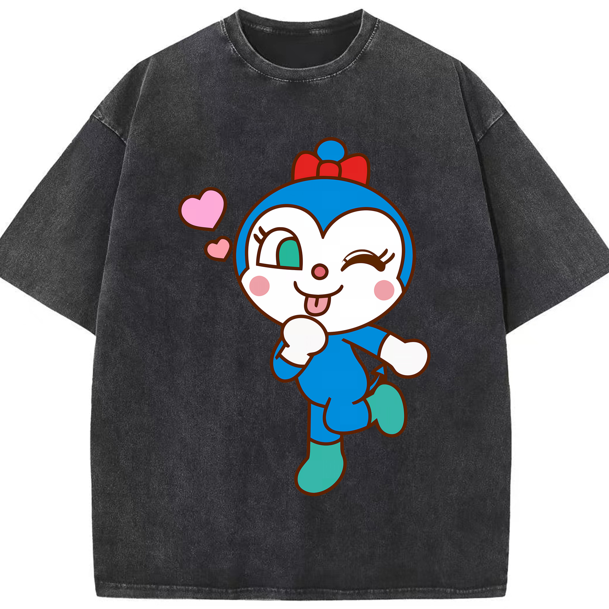 （画像用） アンパンマン Anpanman 綿100% ヴィンテージ風 半袖Tシャツ（フロントプリント）
