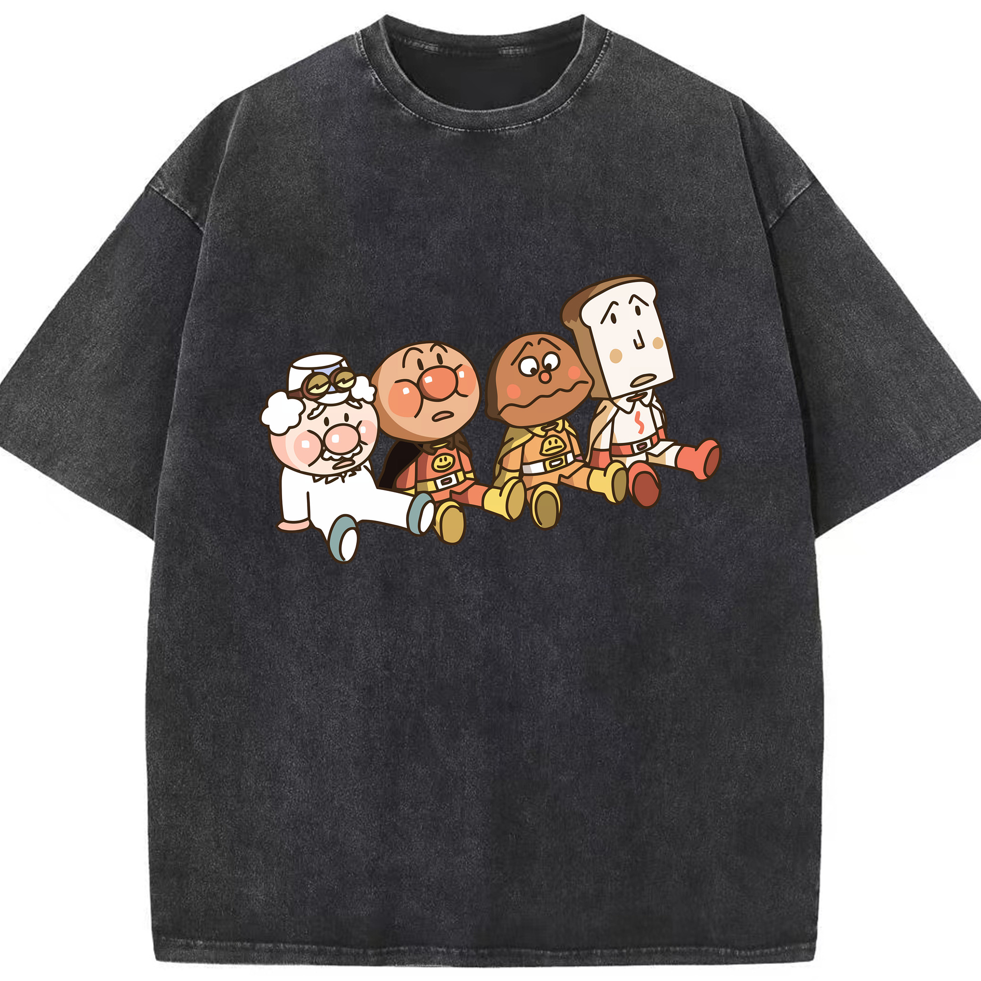 （画像用） アンパンマン Anpanman 綿100% ヴィンテージ風 半袖Tシャツ（フロントプリント）
