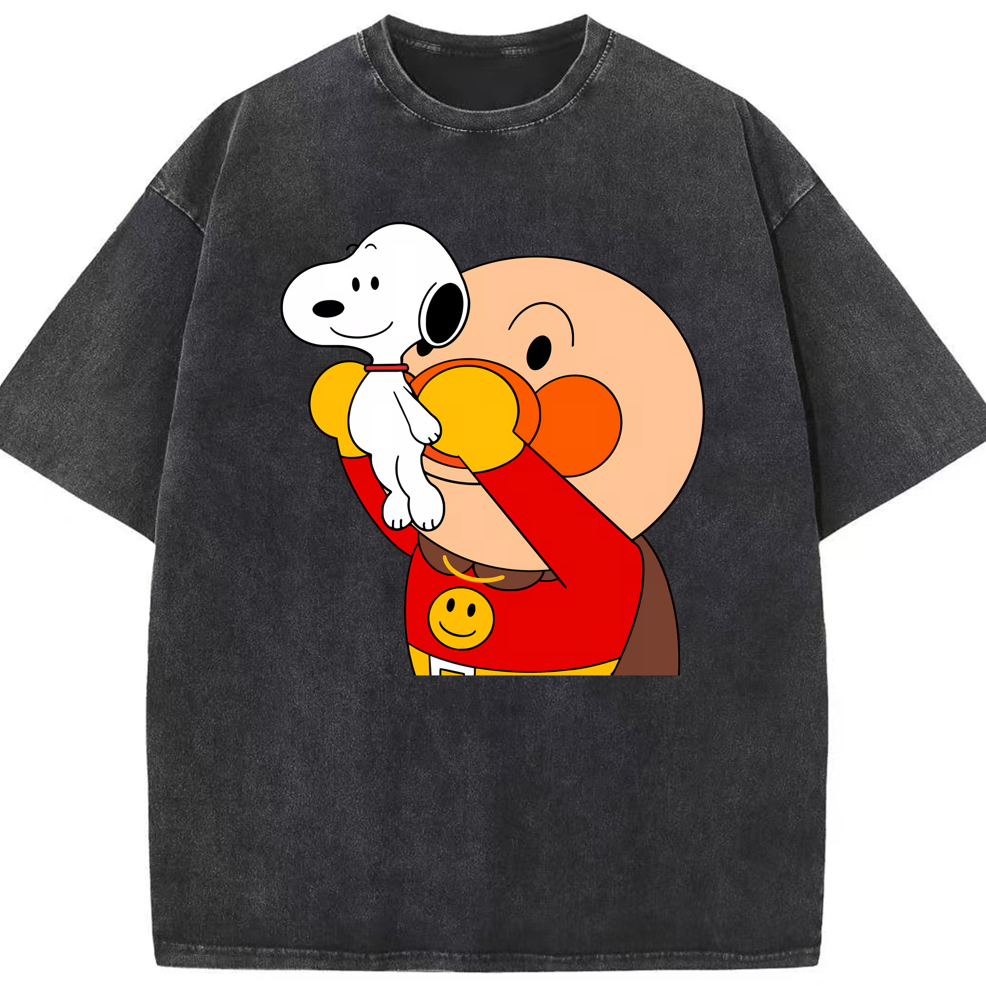 （画像用） アンパンマン Anpanman 綿100% ヴィンテージ風 半袖Tシャツ（フロントプリント）