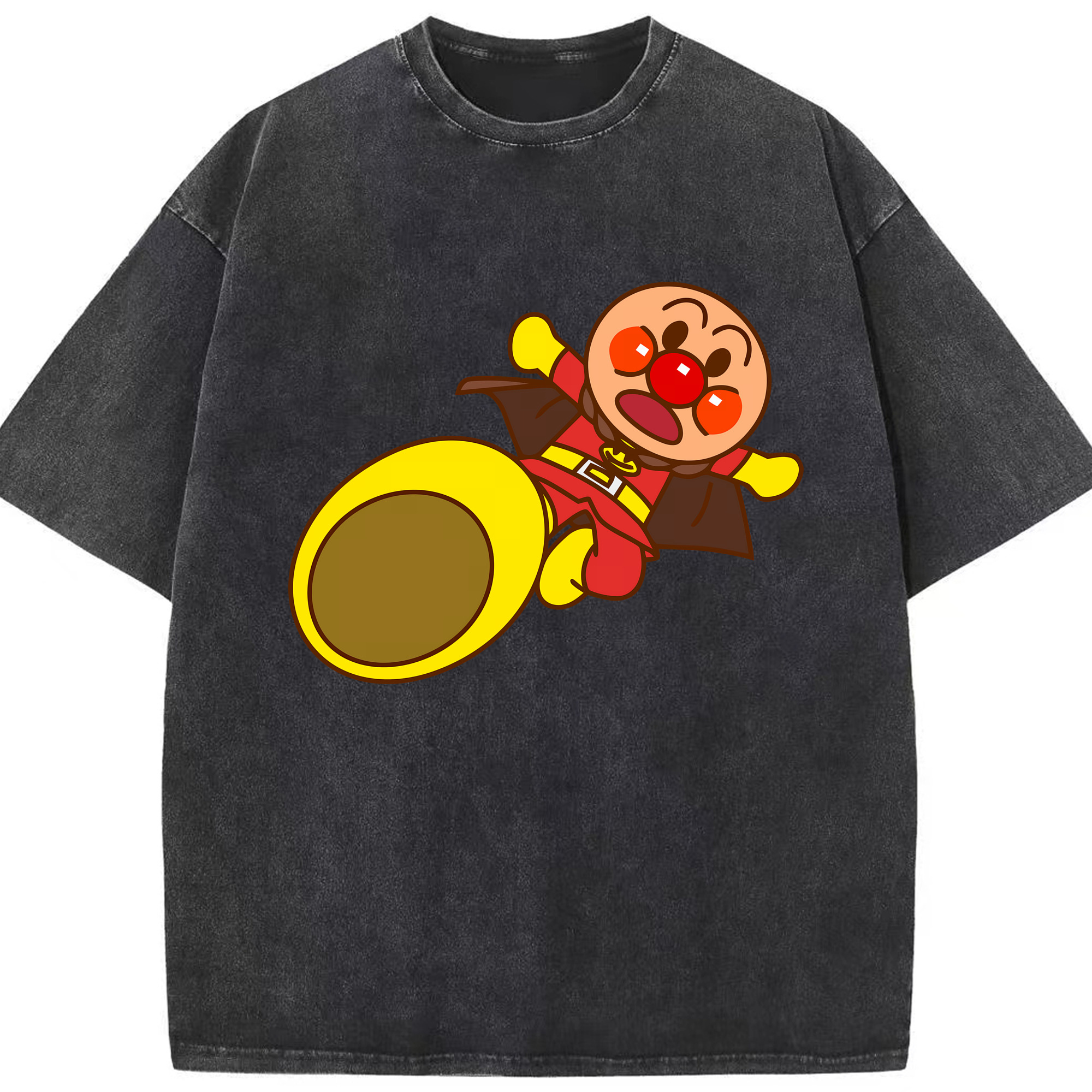 （画像用） アンパンマン Anpanman 綿100% ヴィンテージ風 半袖Tシャツ（フロントプリント）